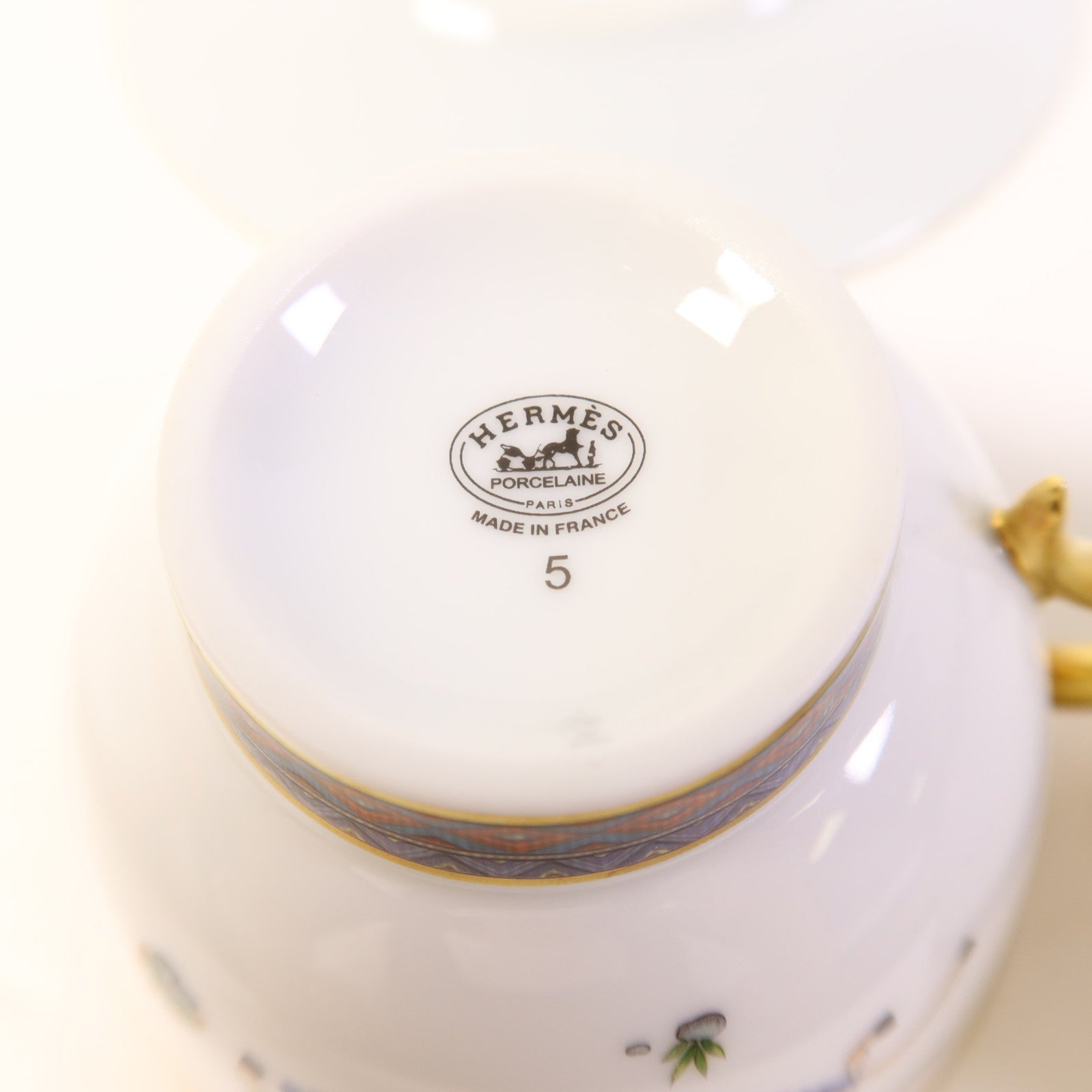 HERMES Cheval d’Orient tea cup and saucer