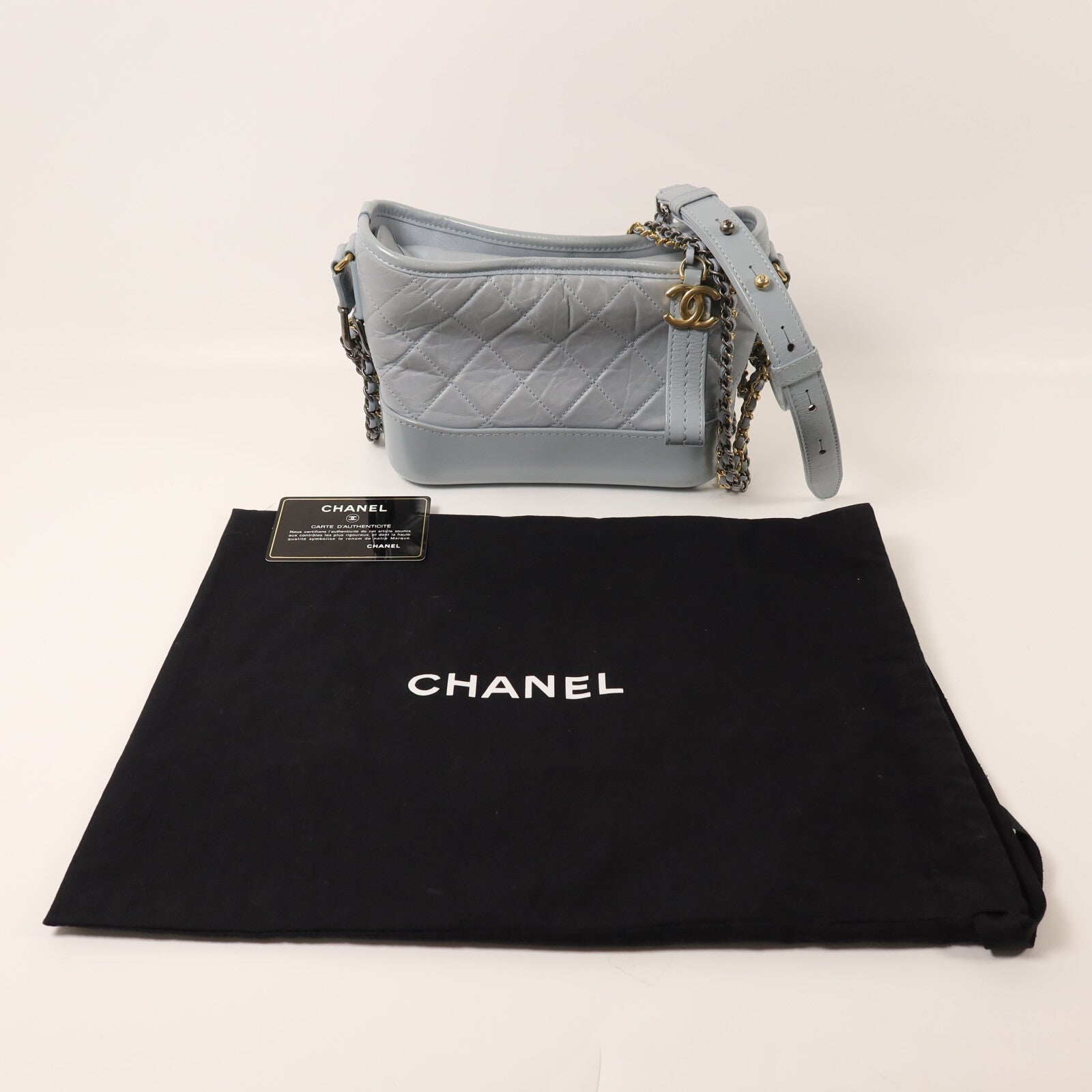 CHANEL 牛皮皮革Gabrielle Small鏈帶肩背袋