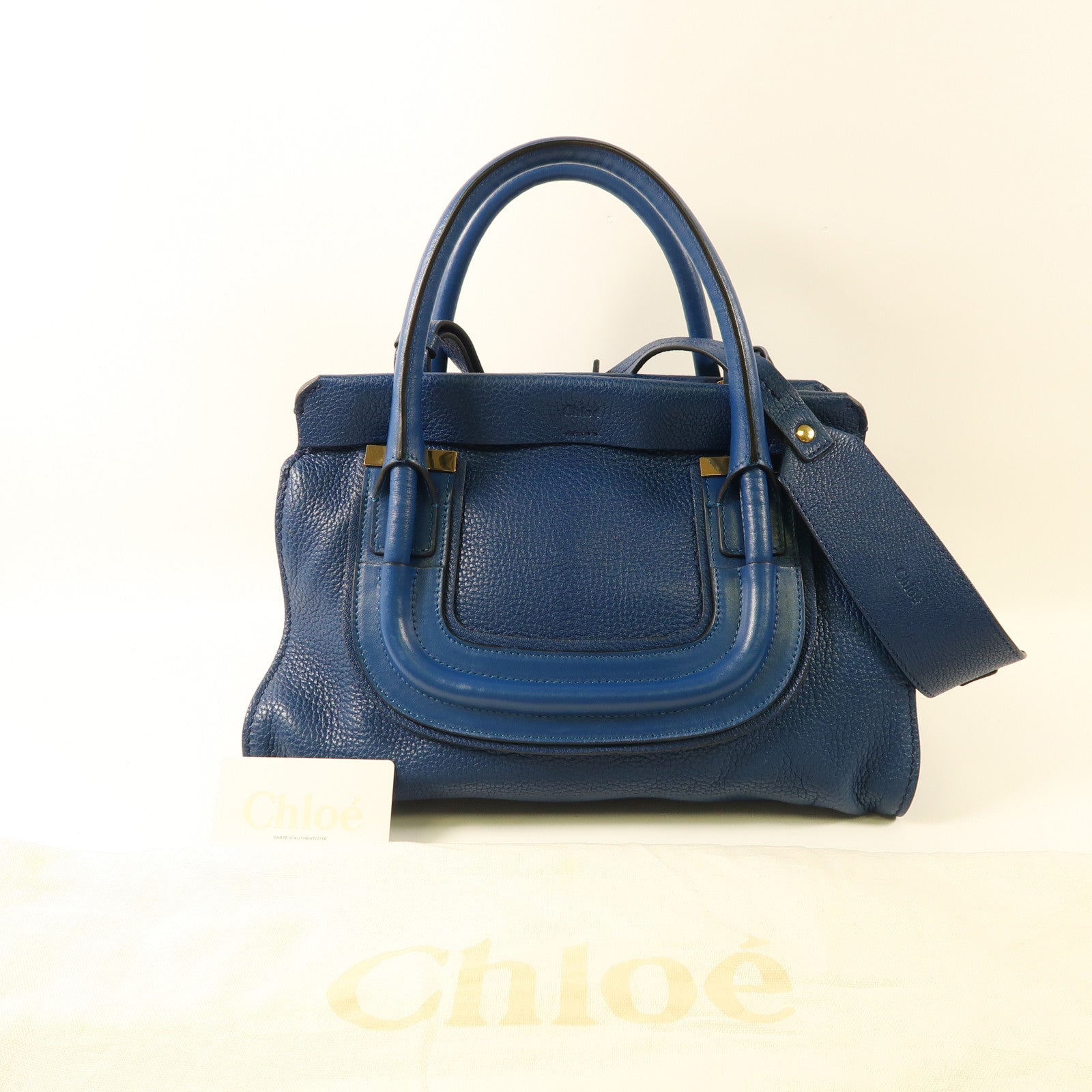 Chloe 牛皮皮革2 Way Shoulder Bag金扣手挽肩背兩用袋