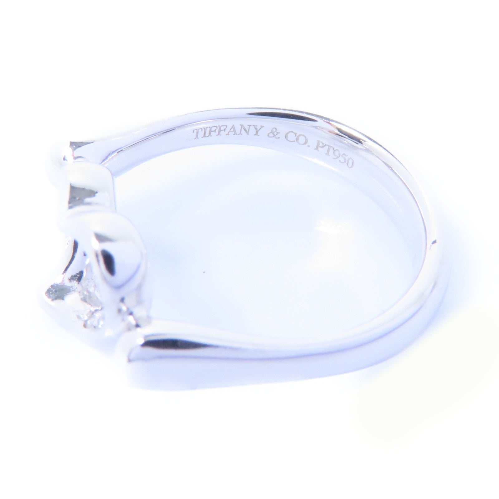 TIFFANY＆CO 【激減優惠】PT950鉑金Open Heart Ring戒指US#3.5
