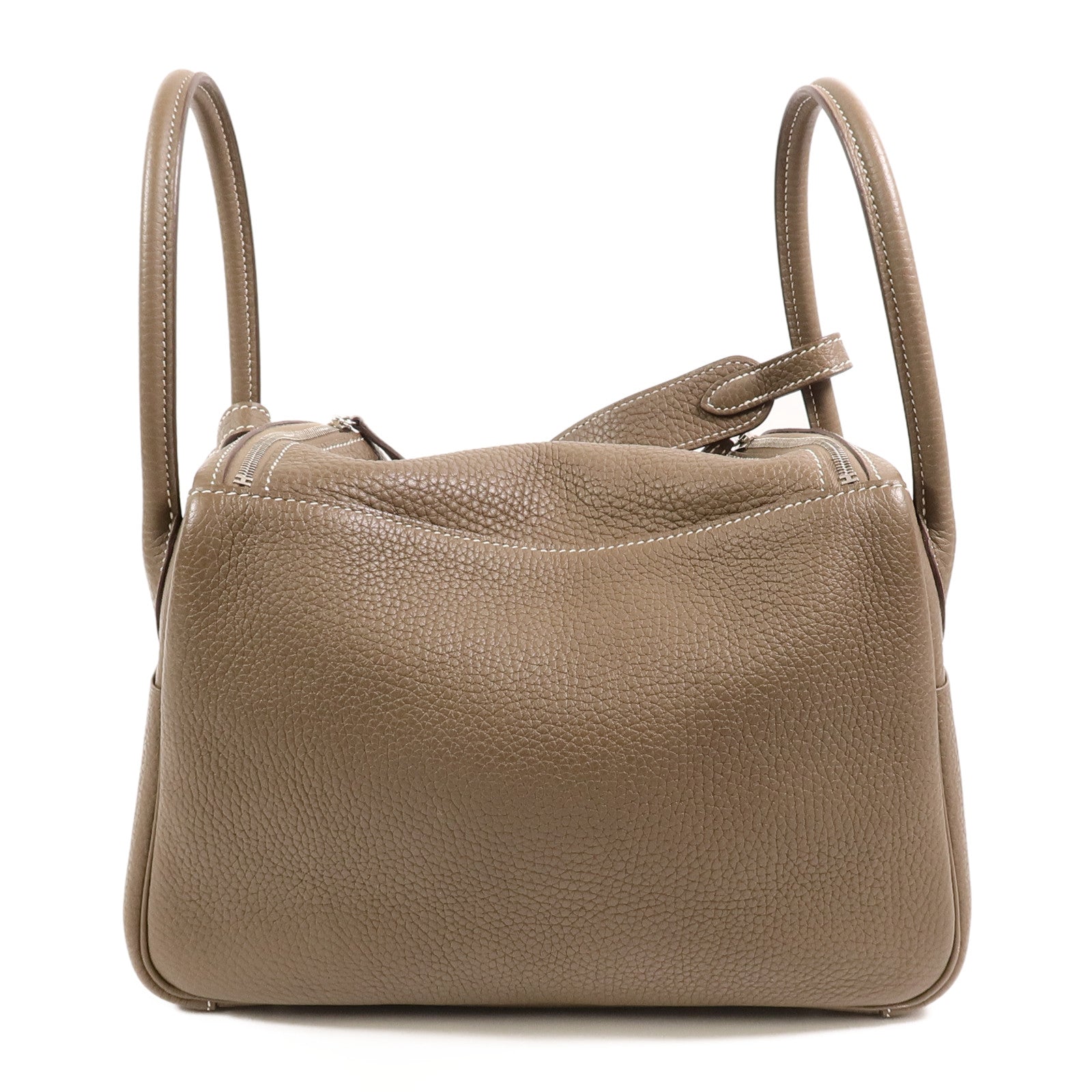 HERMES Clemence皮革Lindy 26手挽肩背兩用袋Etoupe