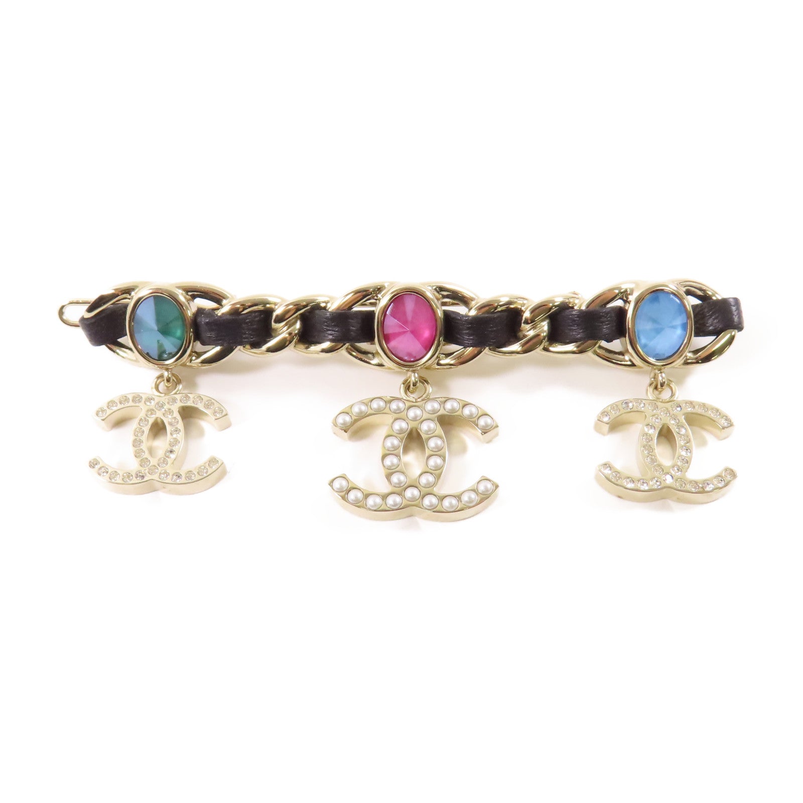 CHANEL 金屬Hair Clip髮夾金色