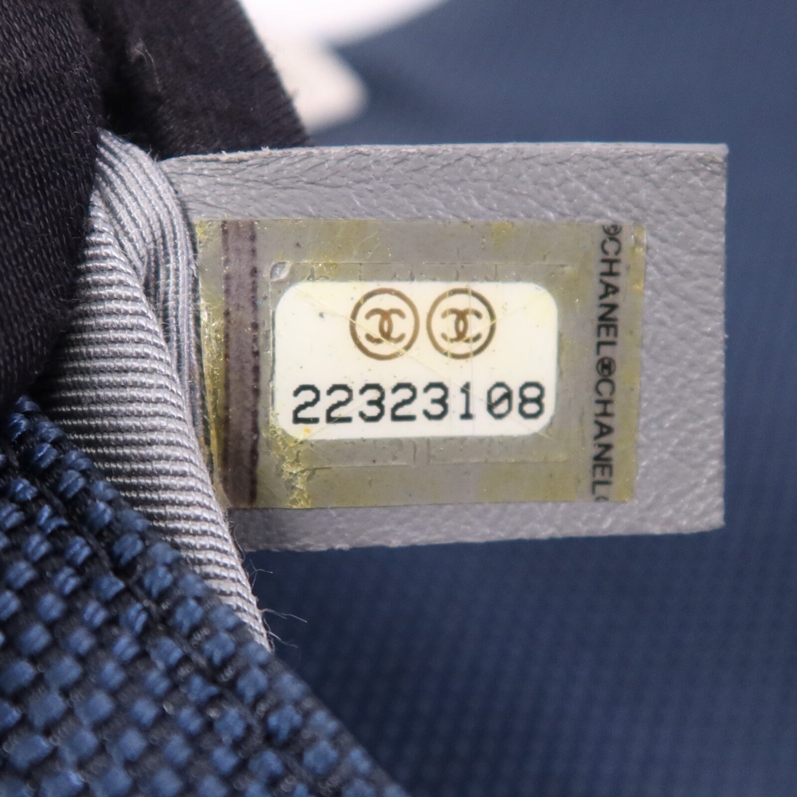 CHANEL 帆布Boy 25銀扣鏈帶肩背袋