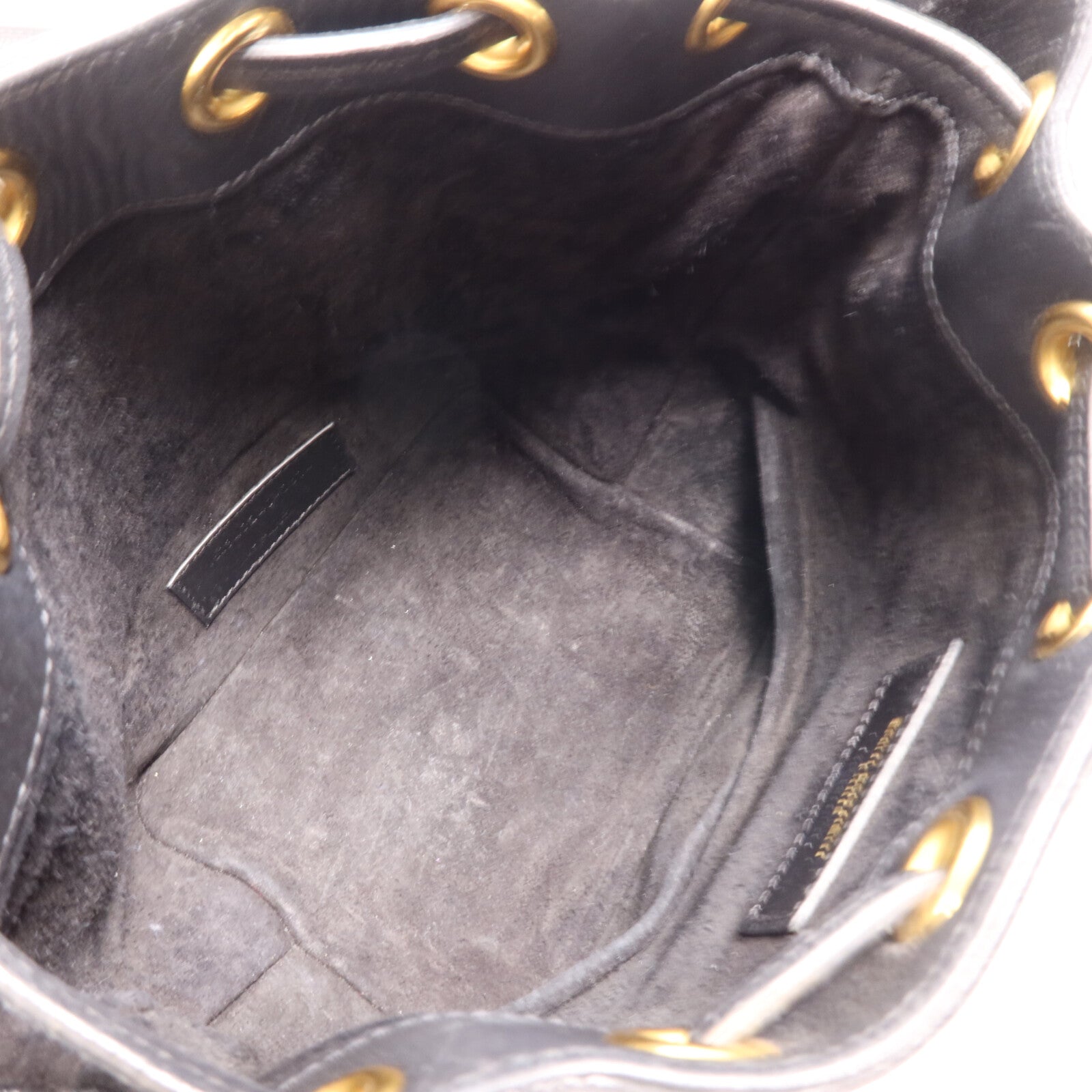 SAINT LAURENT 牛皮皮革Bucket Bag金扣手挽肩背兩用袋