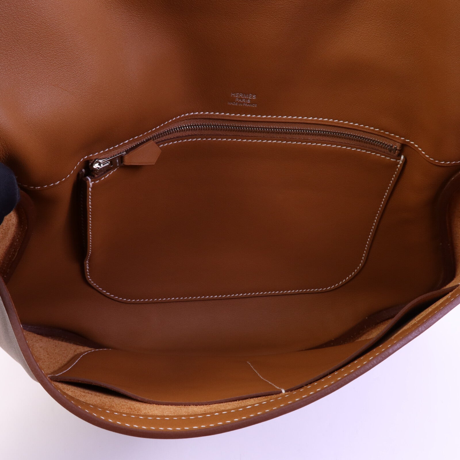 HERMES Swift/Clemence皮革Villevoit 35銀扣手拿包