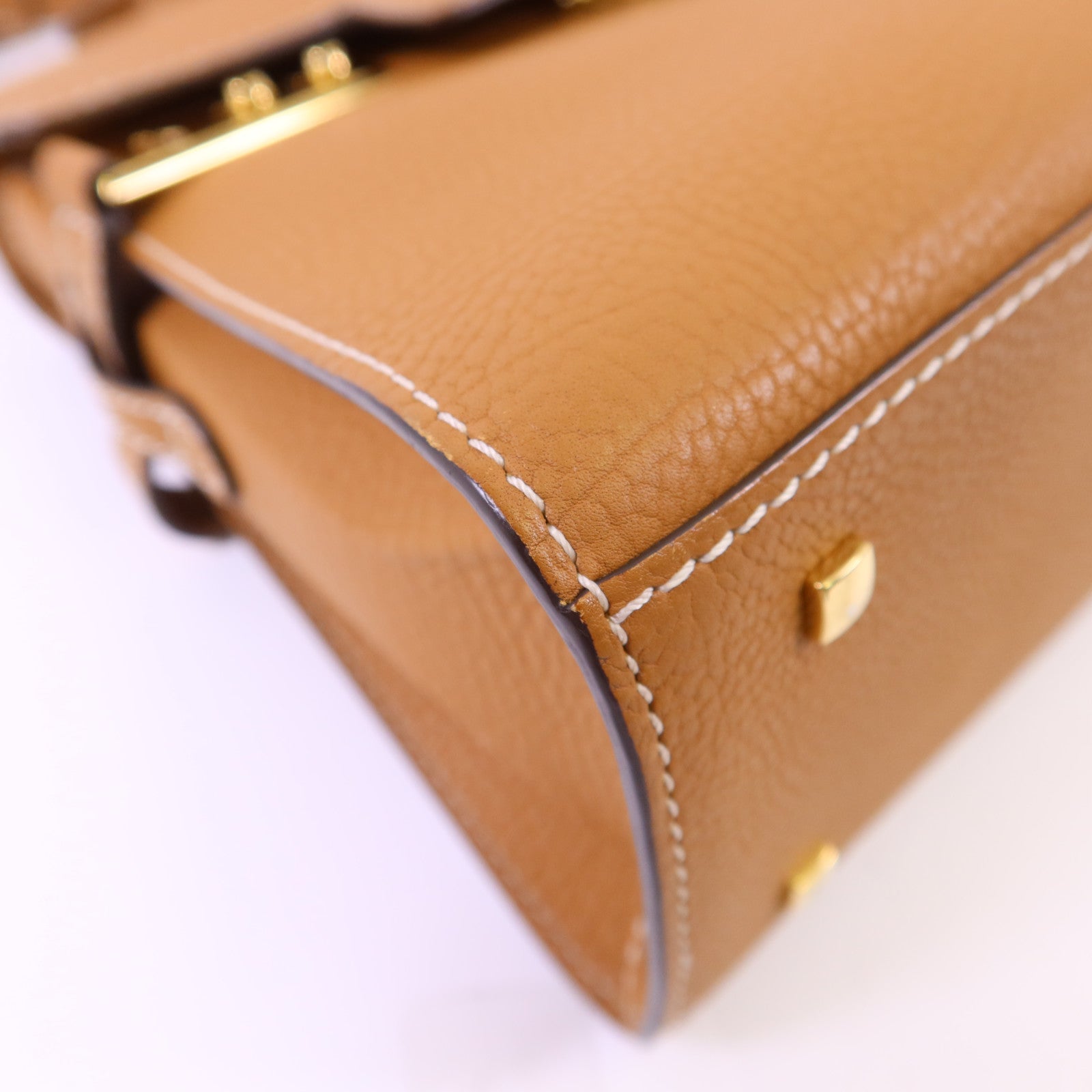 Delvaux 牛皮皮革Tempete PM金扣手挽肩背兩用袋