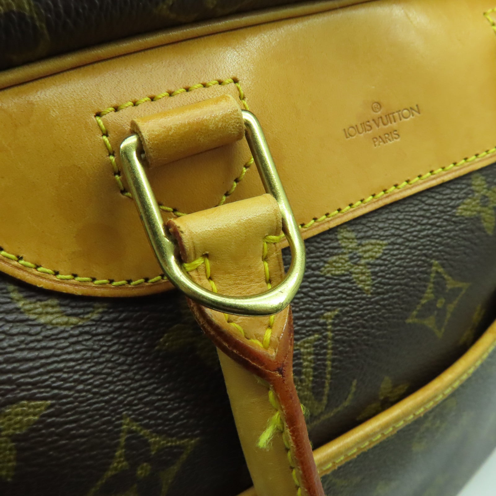 LOUIS VUITTON 【清倉大減價】Monogram Trouville金扣手挽袋啡色