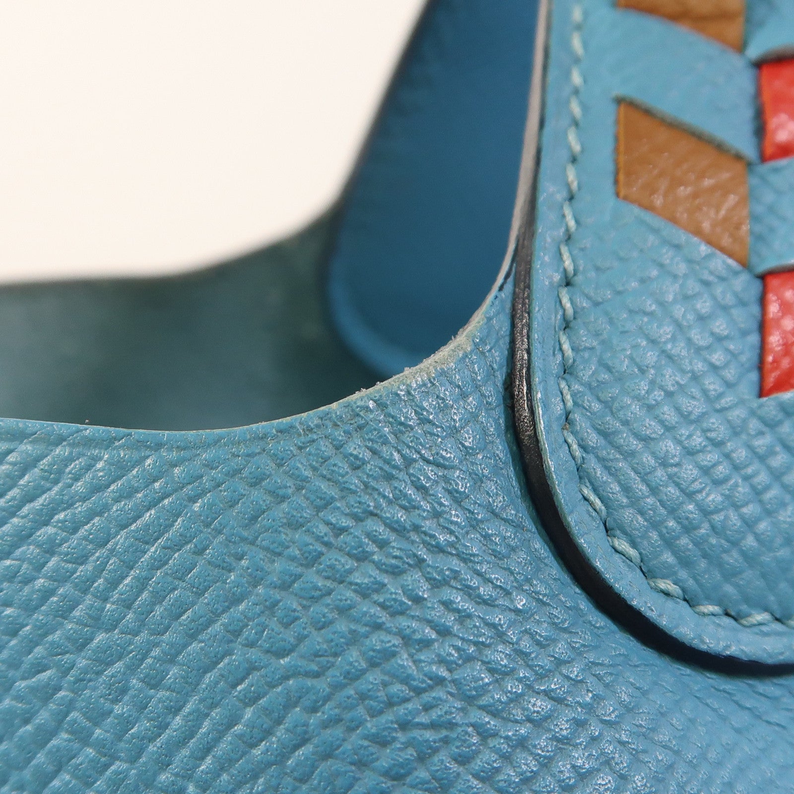HERMES Epsom皮革Picotin MM銀扣手挽袋Bleu Du Nord