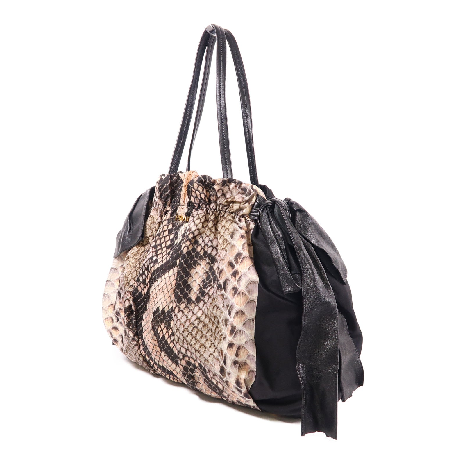 PRADA 【激減優惠】尼龍Tote Bag金扣肩背袋