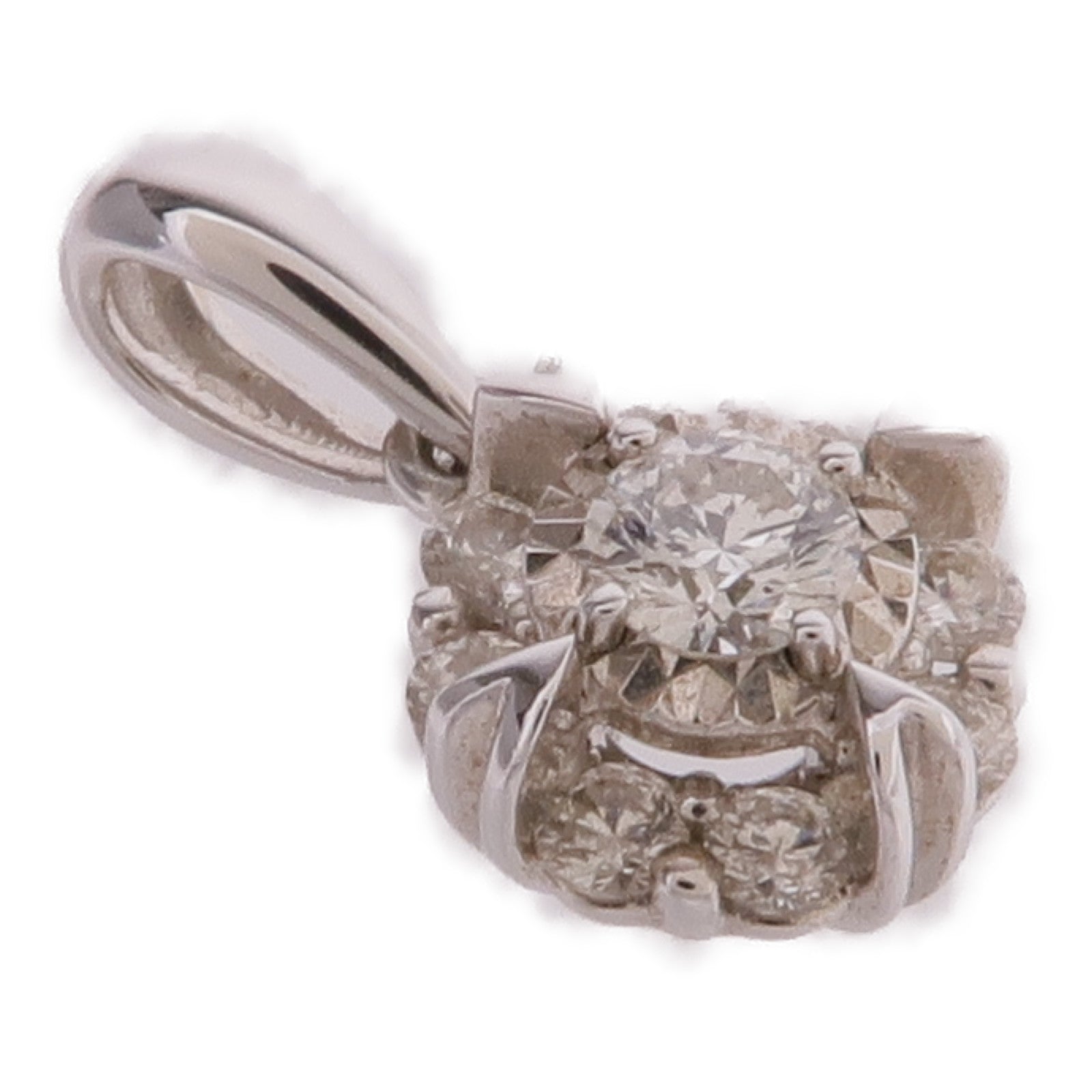 JEWELRY 18K白金Diamond Pendant Top鑽石吊墜