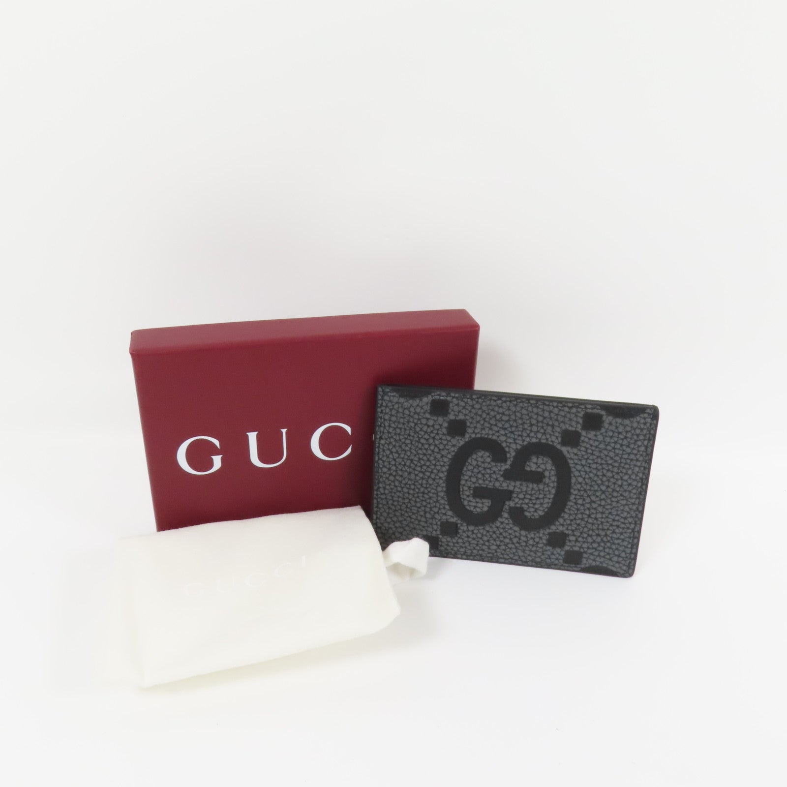 GUCCI 牛皮皮革Men's GG Logo Card Case片套