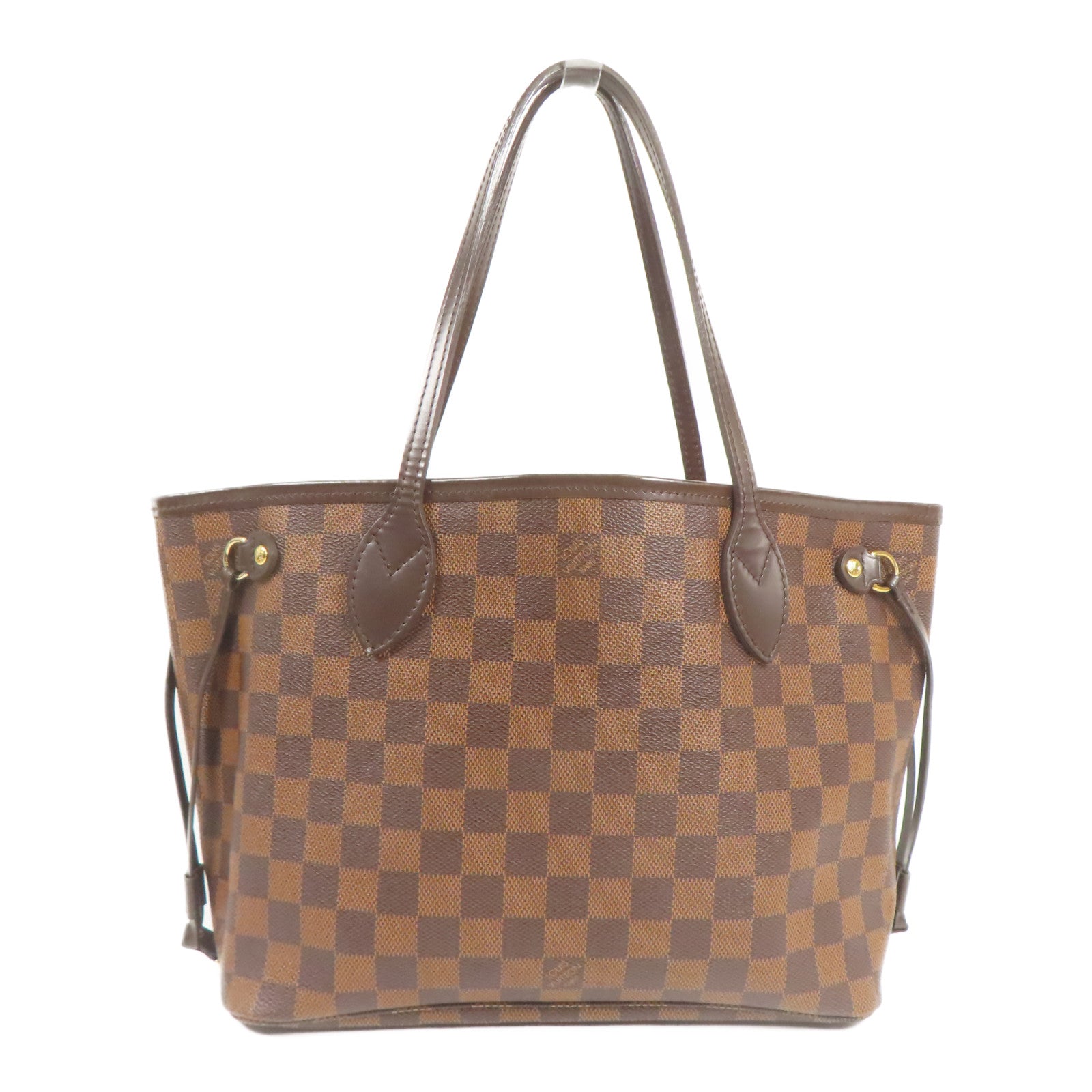 LOUIS VUITTON LV GHW Neverfull PM Tote Bag M40155 Damier Ebene Brown