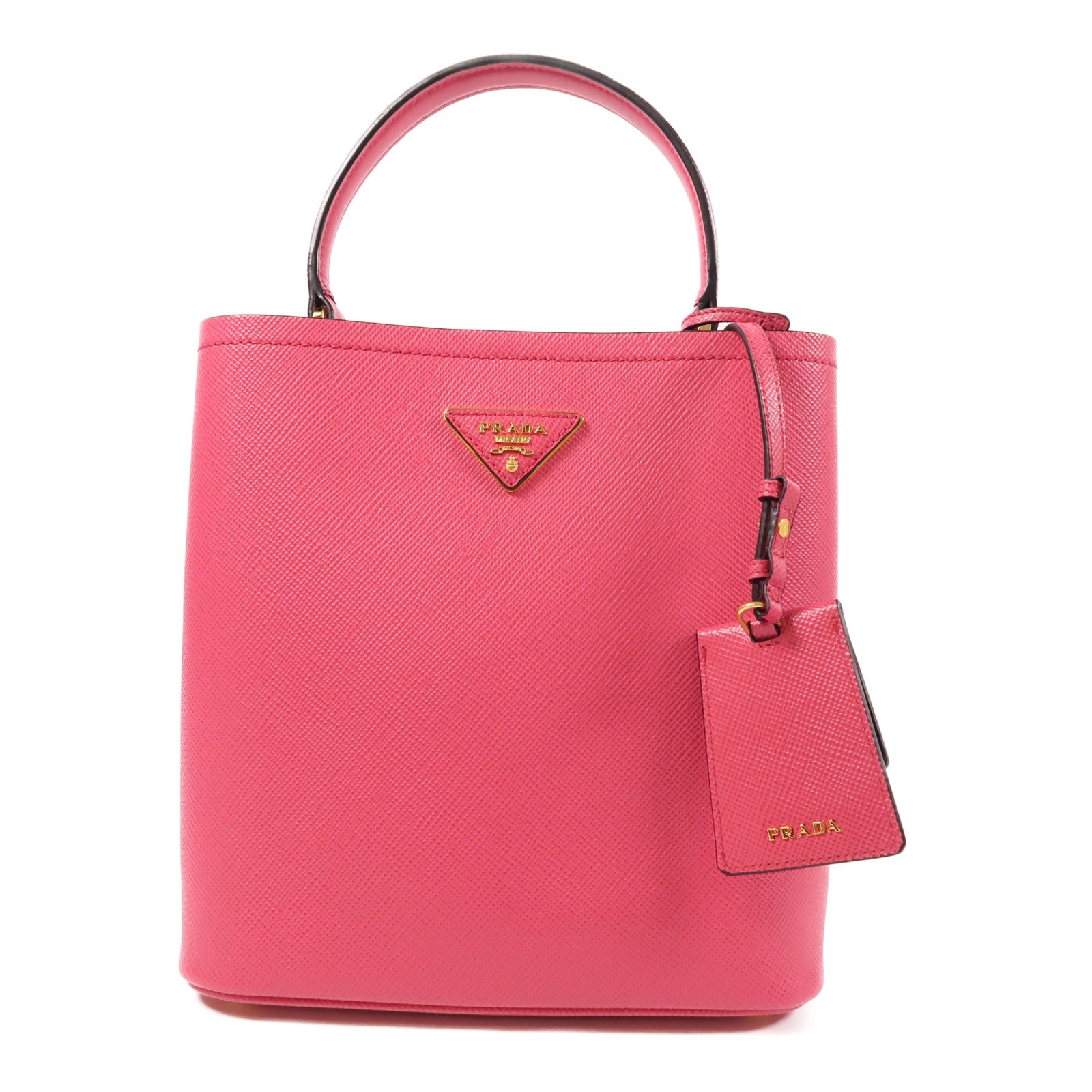 PRADA 牛皮皮革Shoulder Bag金扣手挽袋