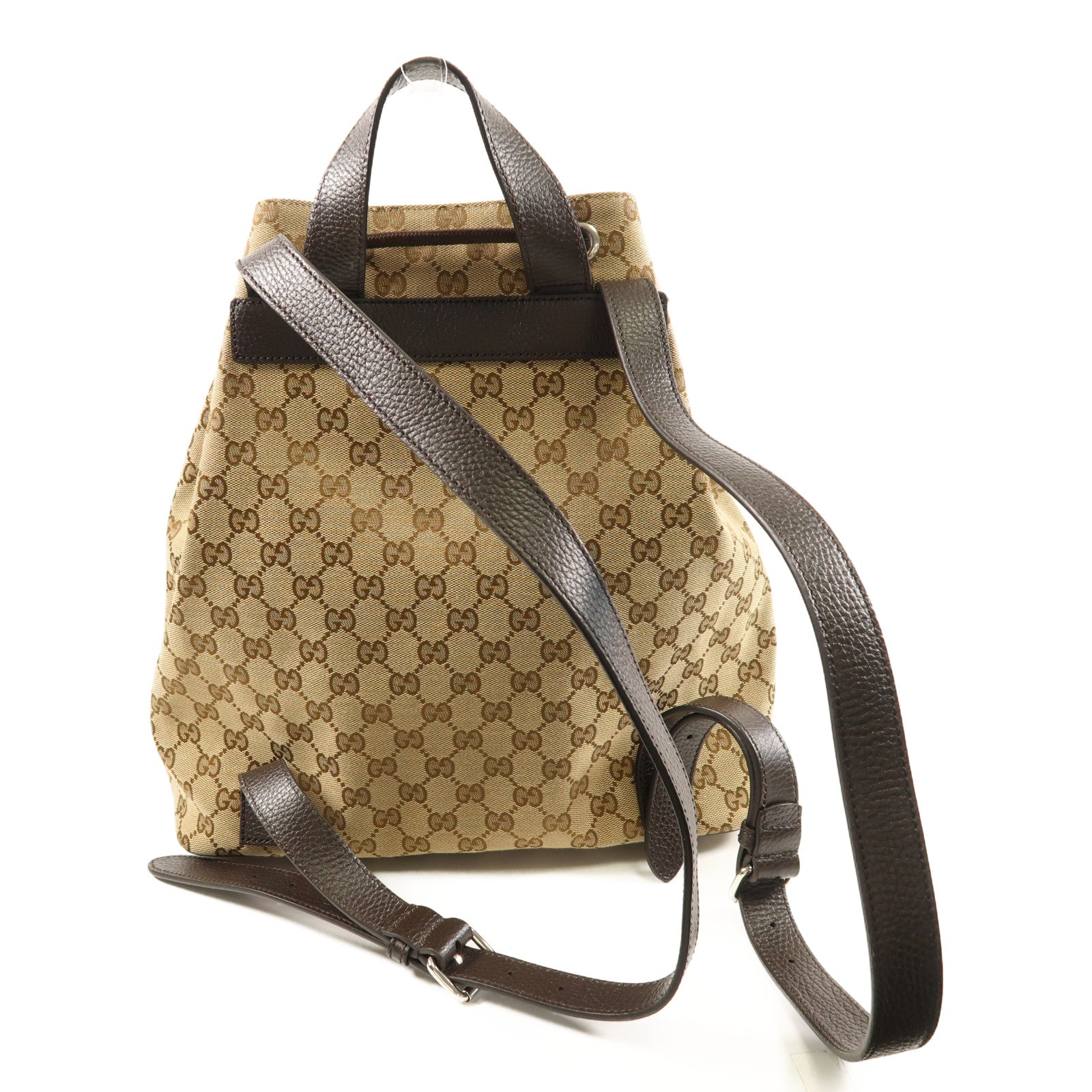 GUCCI 帆布Backpack銀扣背包