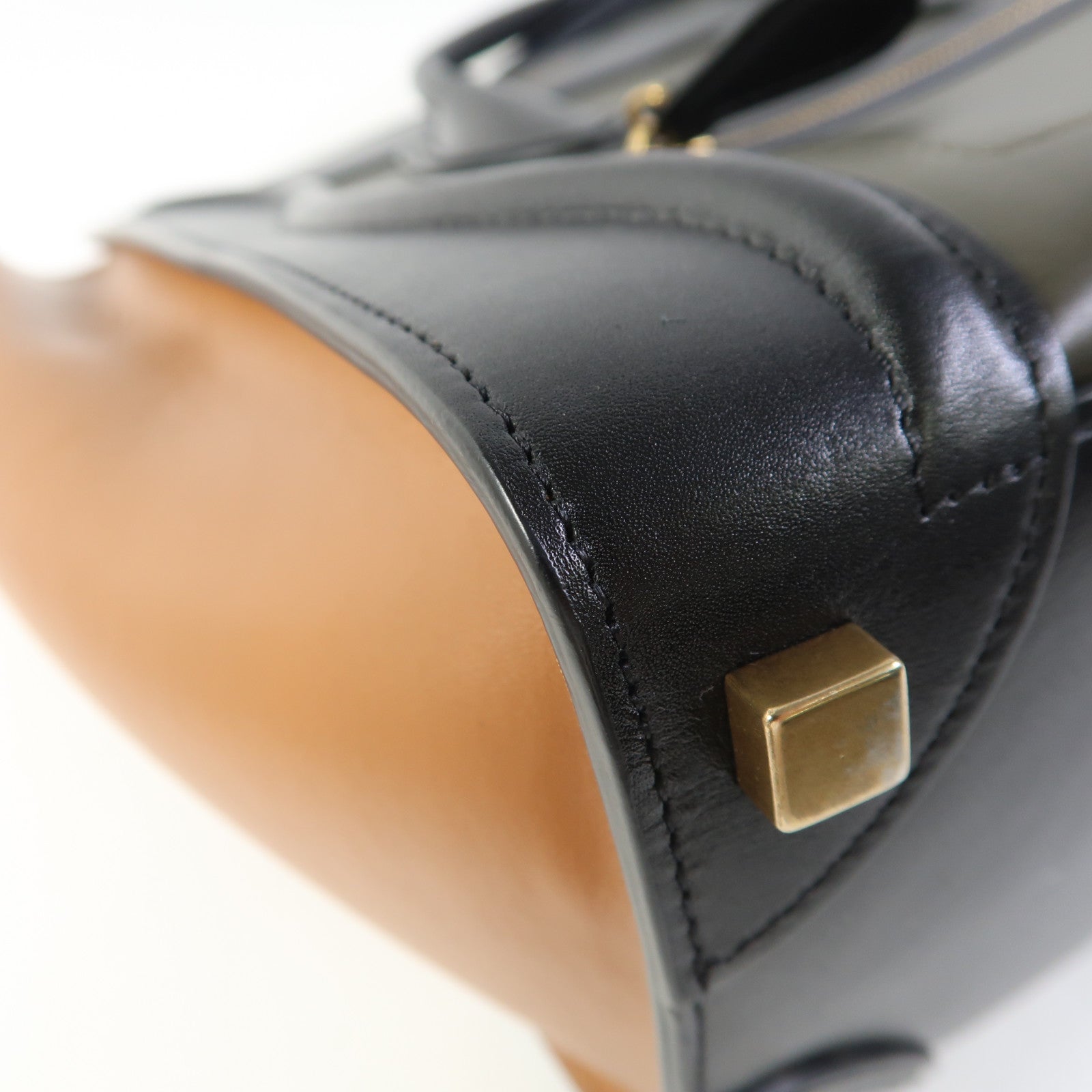 CELINE 牛皮皮革Micro Luggage金扣手挽袋