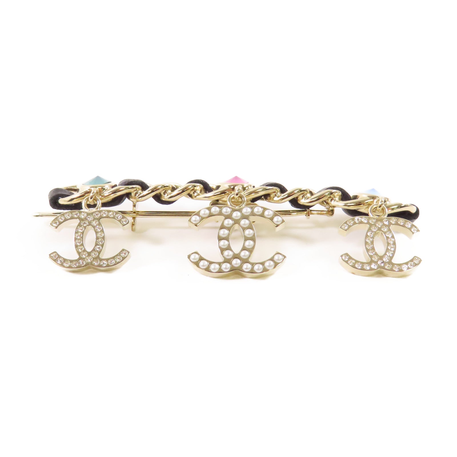 CHANEL 金屬Hair Clip髮夾金色