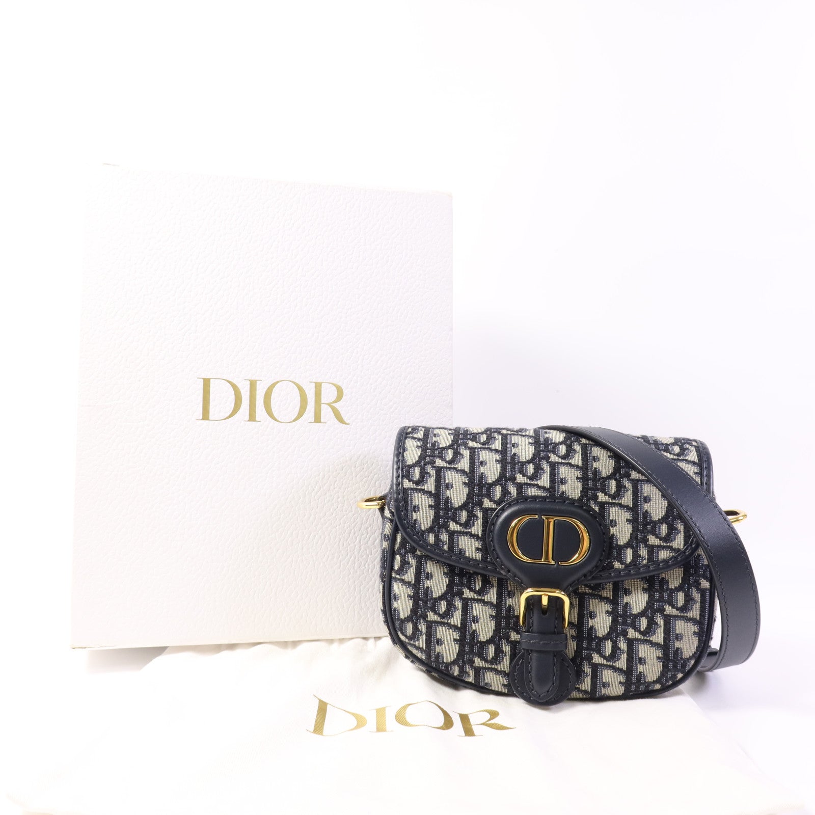 Dior 帆布Mini Bobby金扣肩背袋
