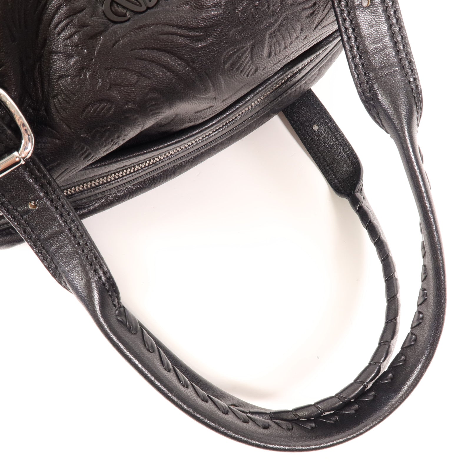 LOEWE 羊皮皮革Hand Bag銀扣手挽袋