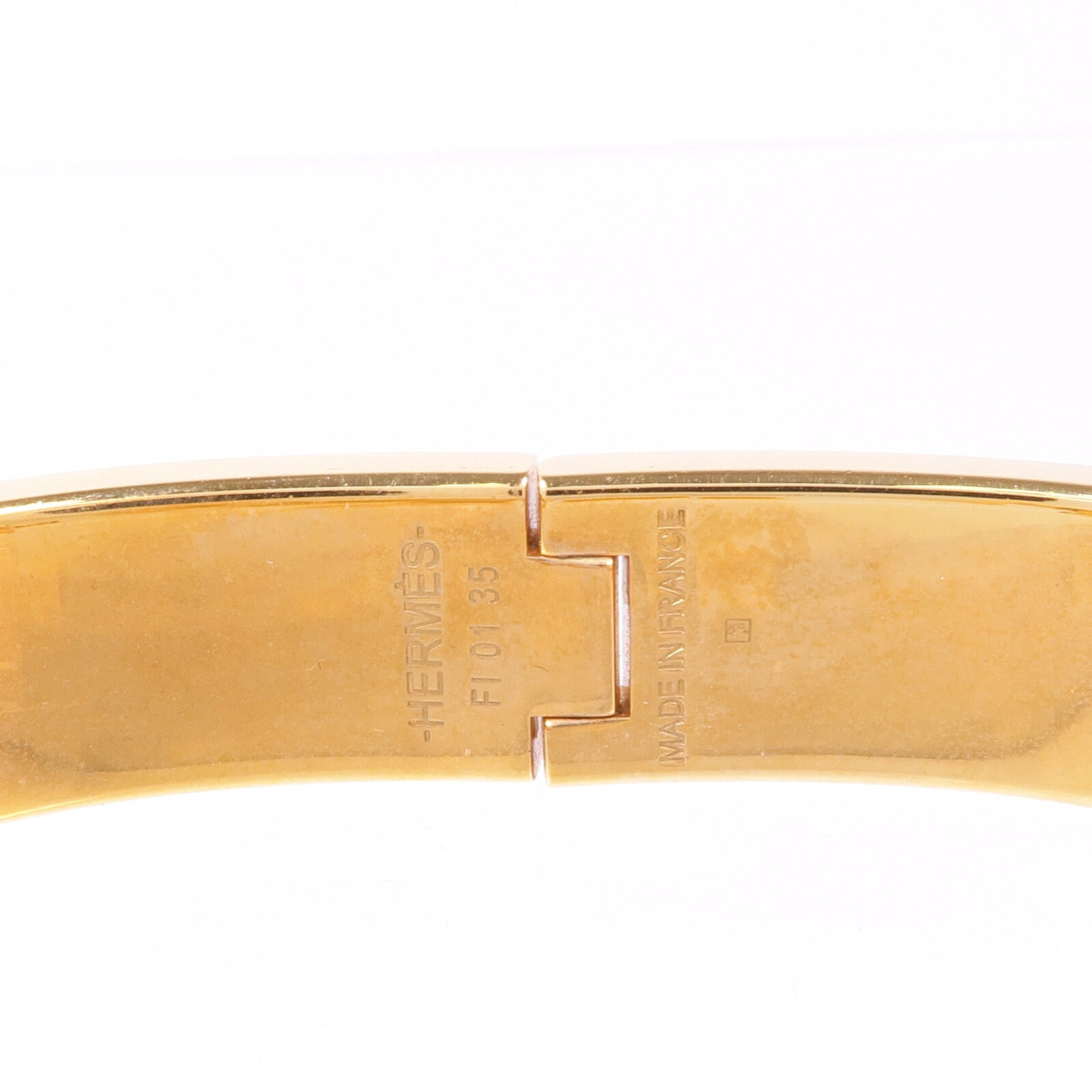 HERMES 金屬/琺瑯Clic H手鐲Noir