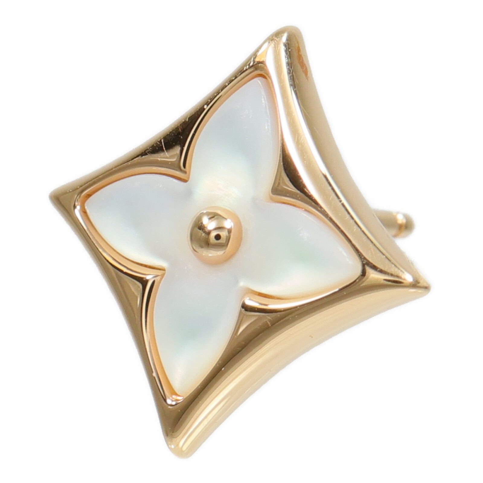 LOUIS VUITTON 18K玫瑰金Color Blossom Star Ear Stud耳環