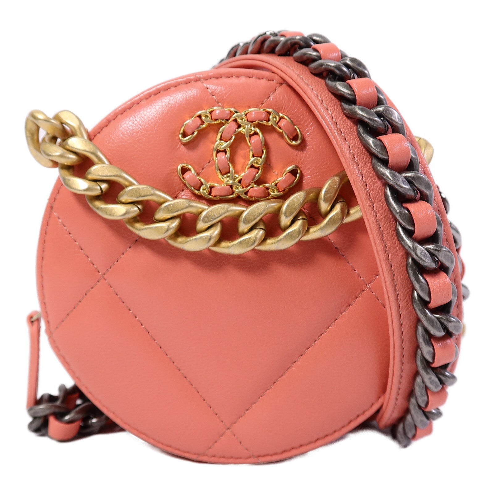 CHANEL 羊皮皮革Chanel 19 Clutch Bag鏈帶肩背袋