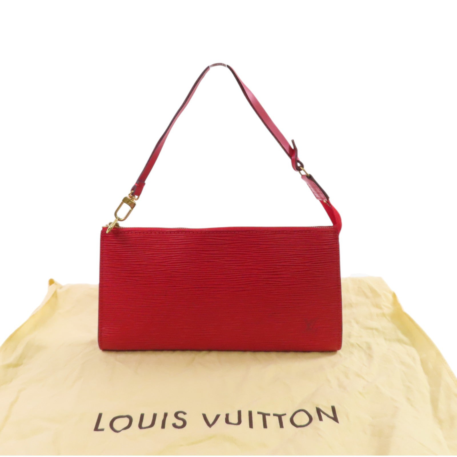 LOUIS VUITTON Epi Pochette Accessories Hand Bag金扣手挽袋