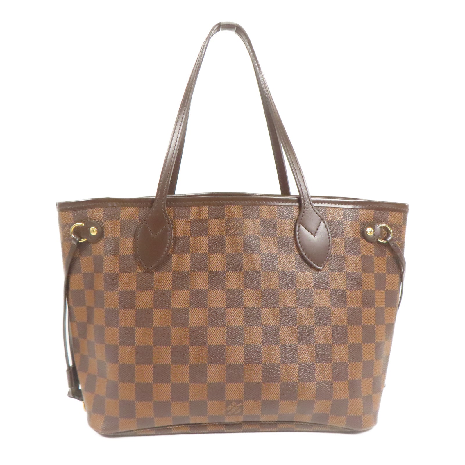 LOUIS VUITTON LV GHW Neverfull PM Tote Bag M40155 Damier Ebene Brown