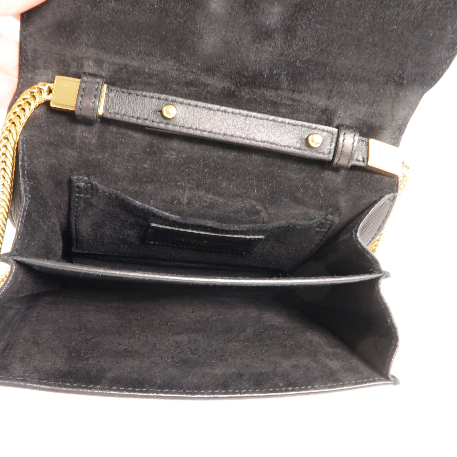 YVES SAINT LAURENT 牛皮皮革Chain Bag鏈帶肩背袋