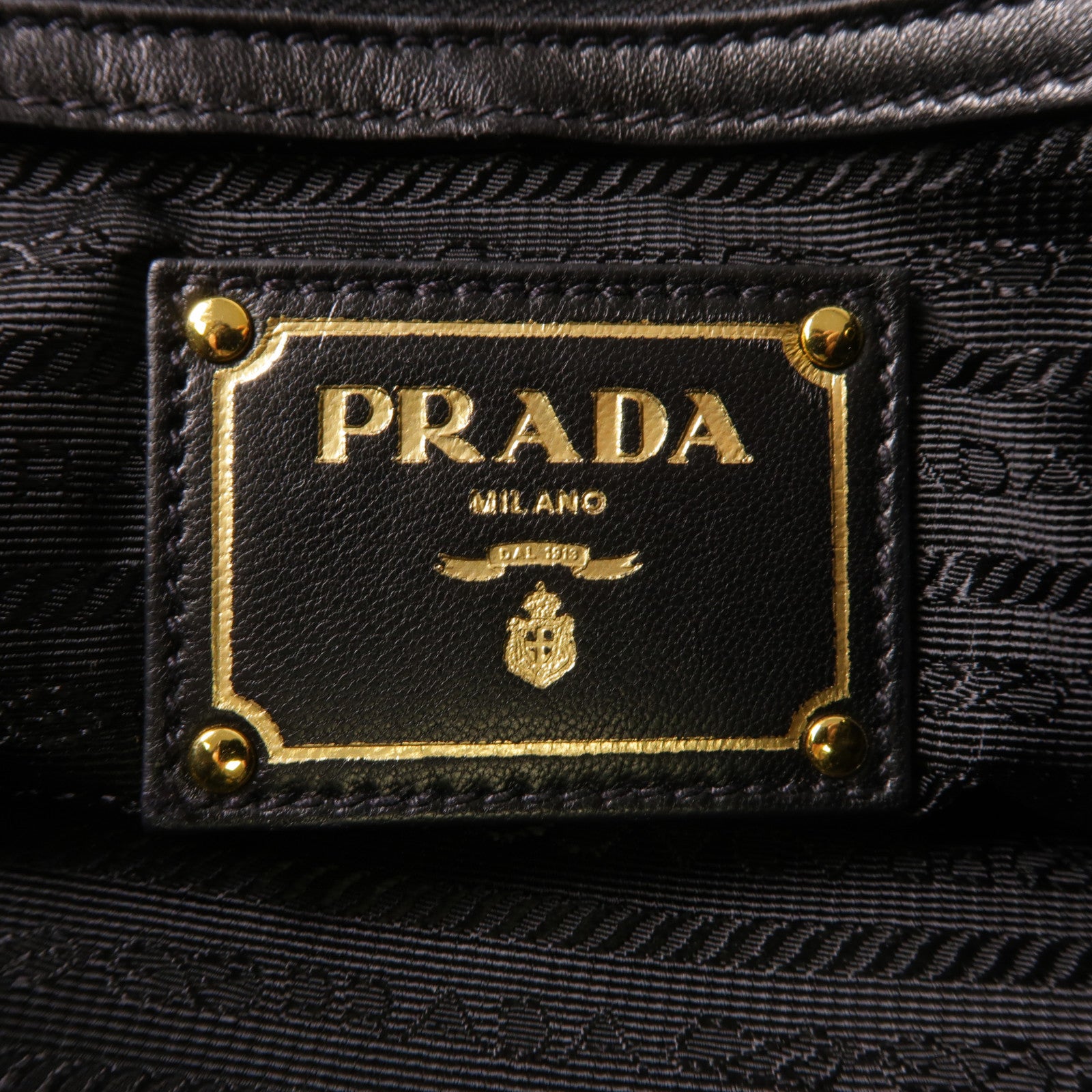 PRADA 尼龍Tessuto Gaufre 金扣手挽肩背袋兩用袋