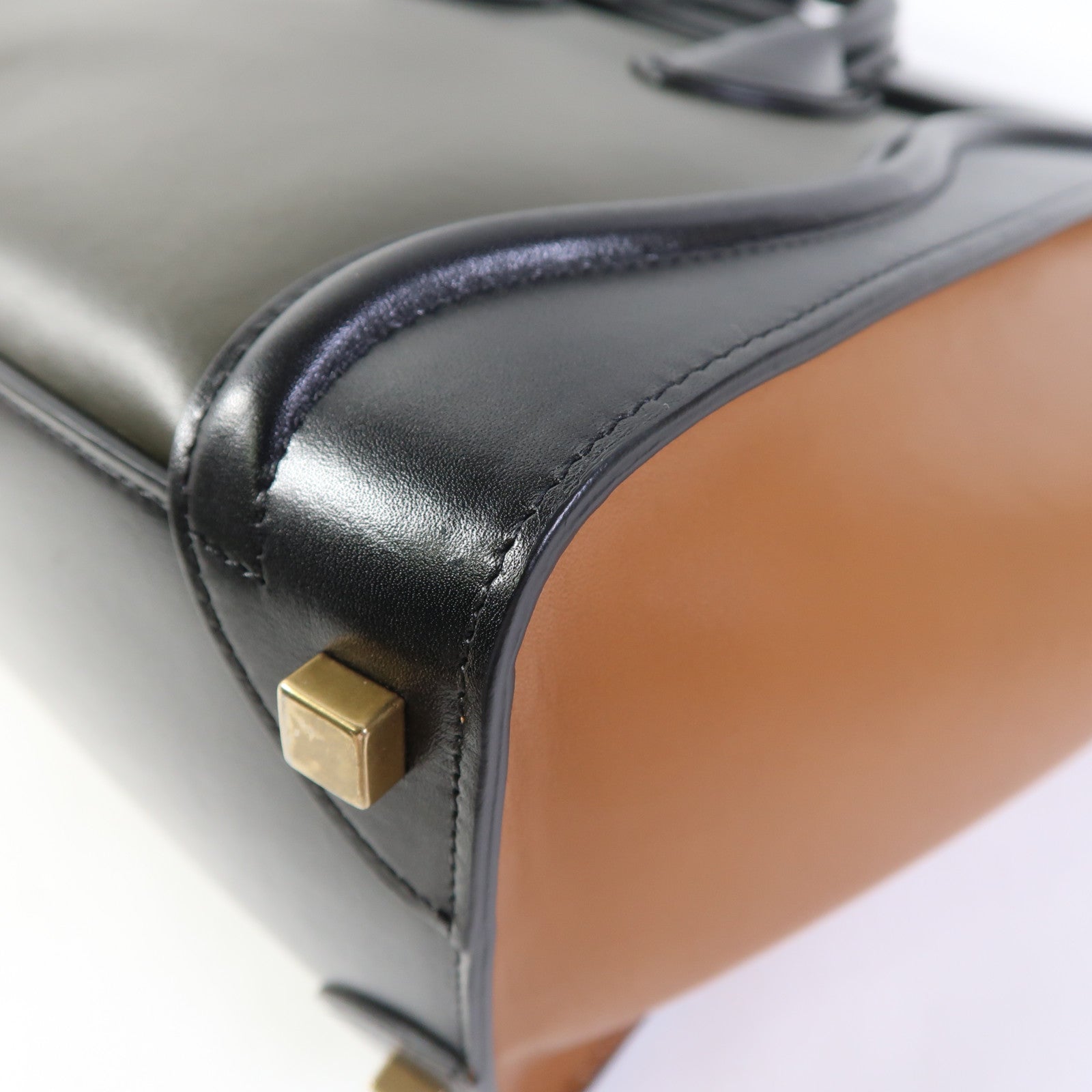 CELINE 牛皮皮革Micro Luggage金扣手挽袋