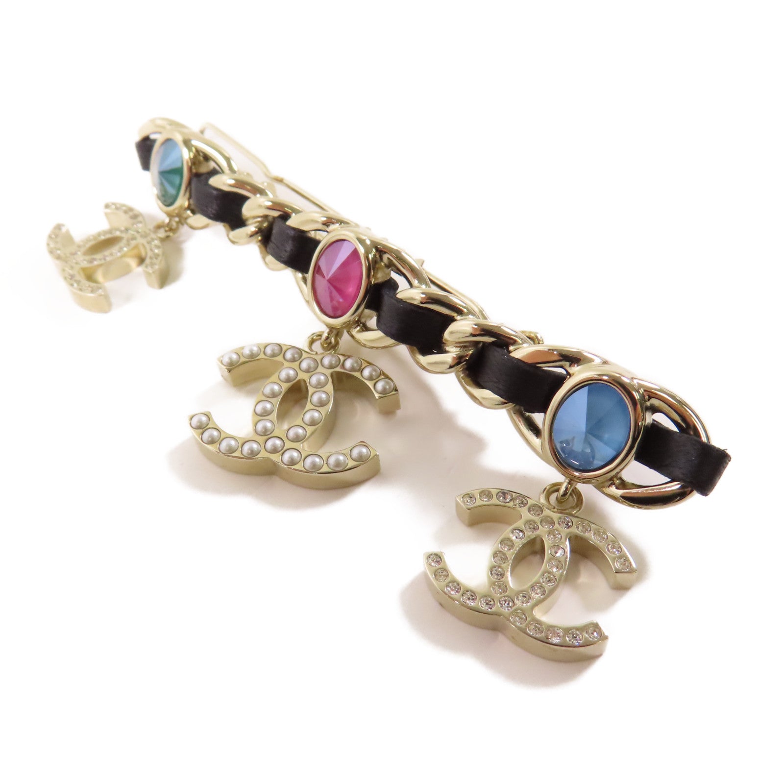 CHANEL 金屬Hair Clip髮夾金色