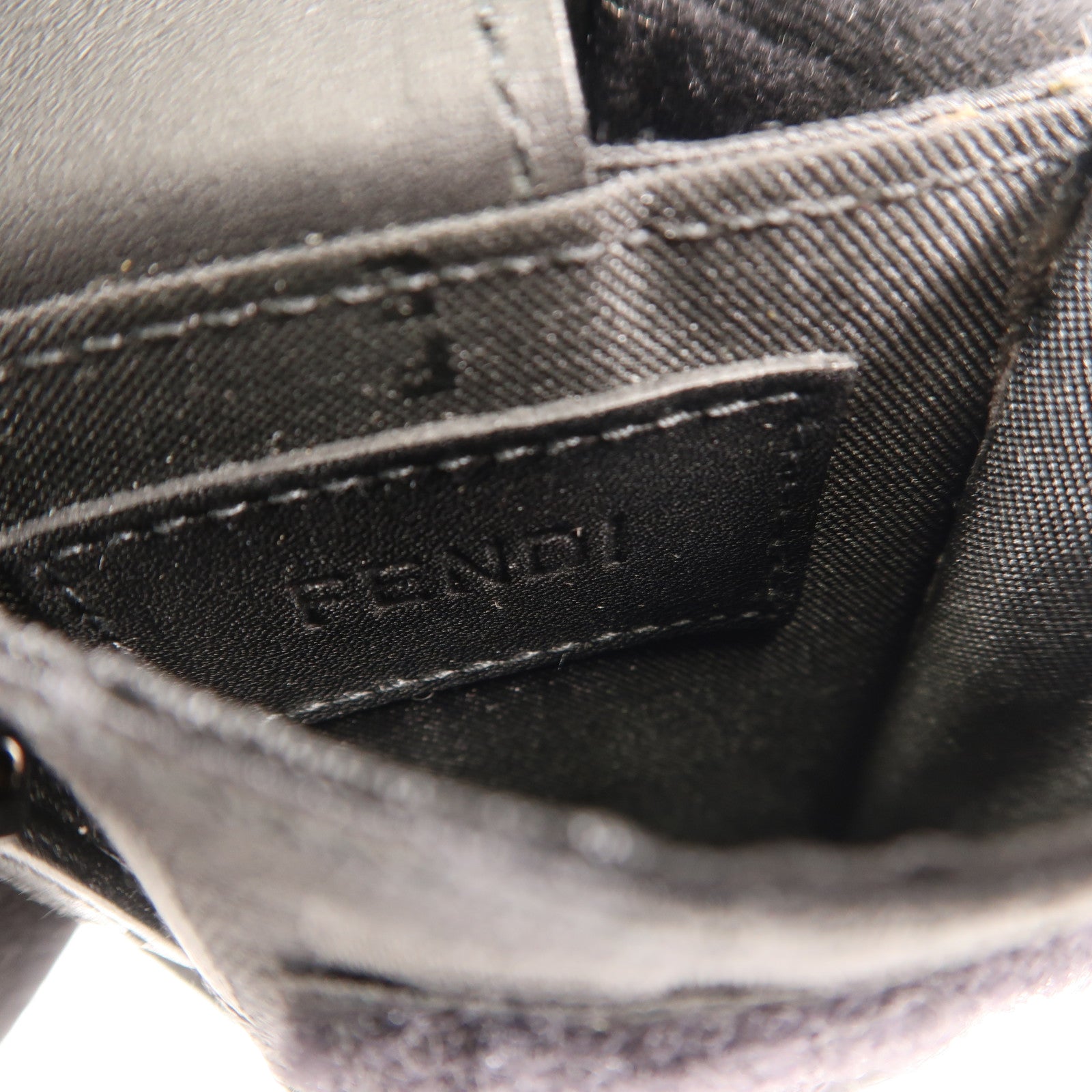 FENDI 帆布Zucchino Mini Handbag銀扣手挽袋