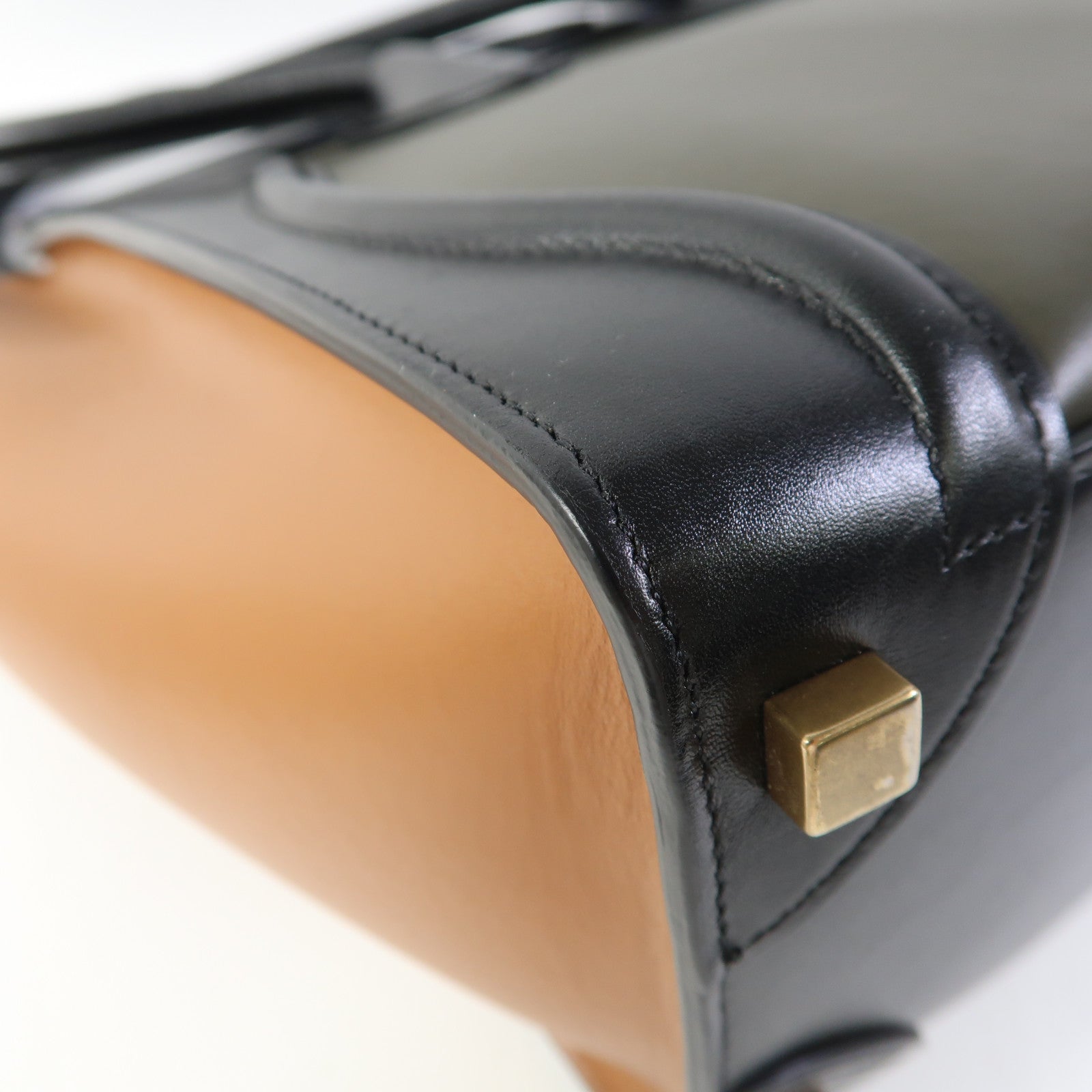 CELINE 牛皮皮革Micro Luggage金扣手挽袋