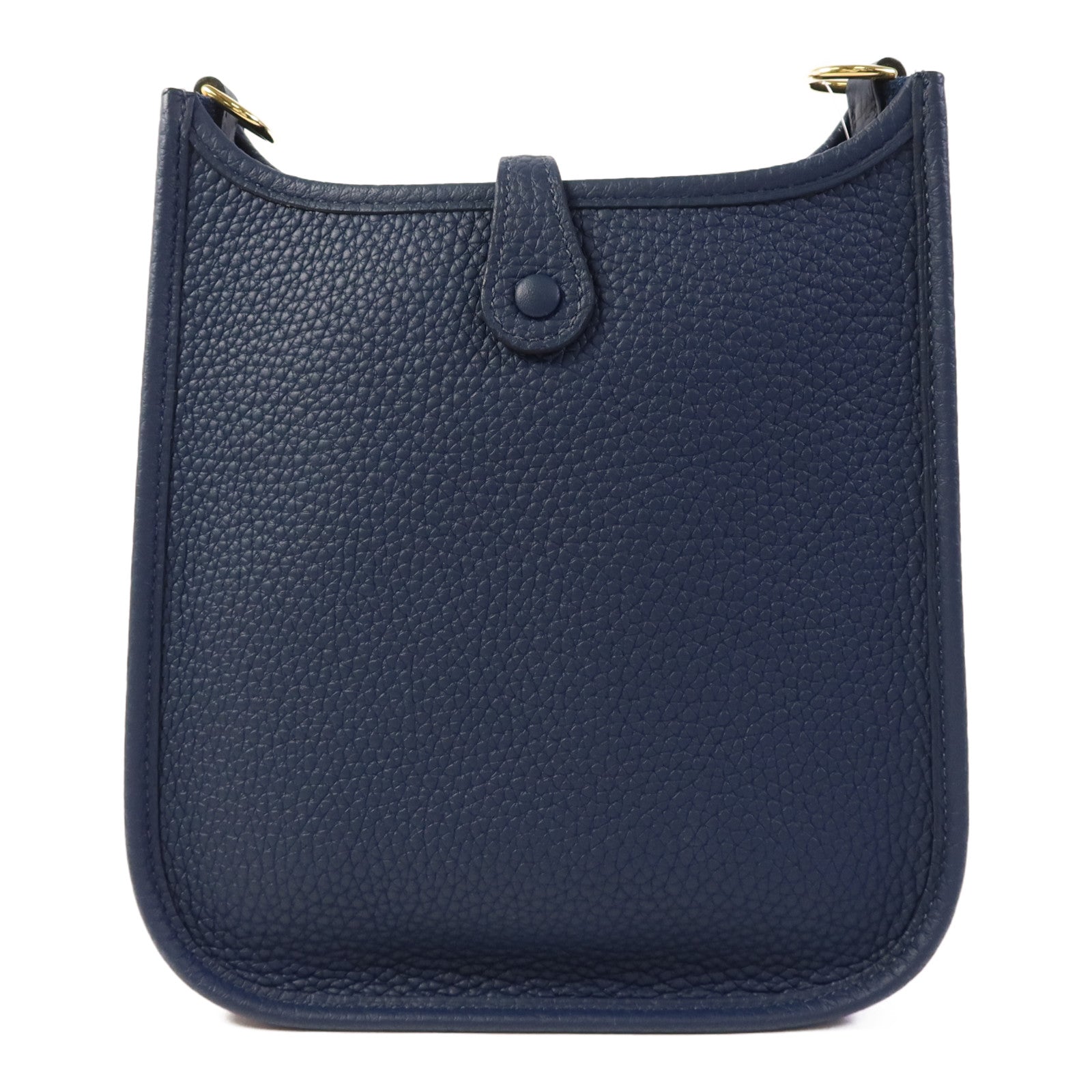 HERMES Clemence皮革Evelyne TPM金扣肩背袋Bleu de Prusse
