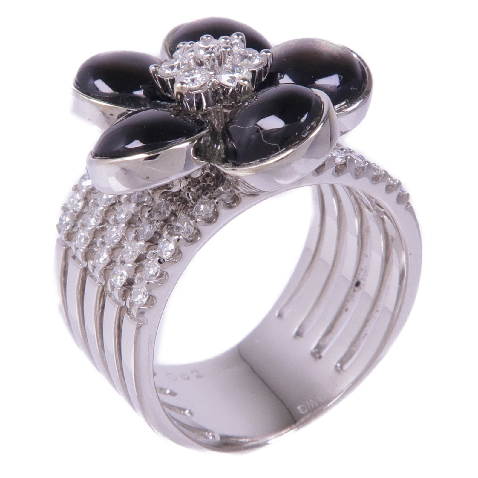 JEWELRY 18K白金Sapphire Diamond Ring藍寶石/鑽石戒指US#5.25