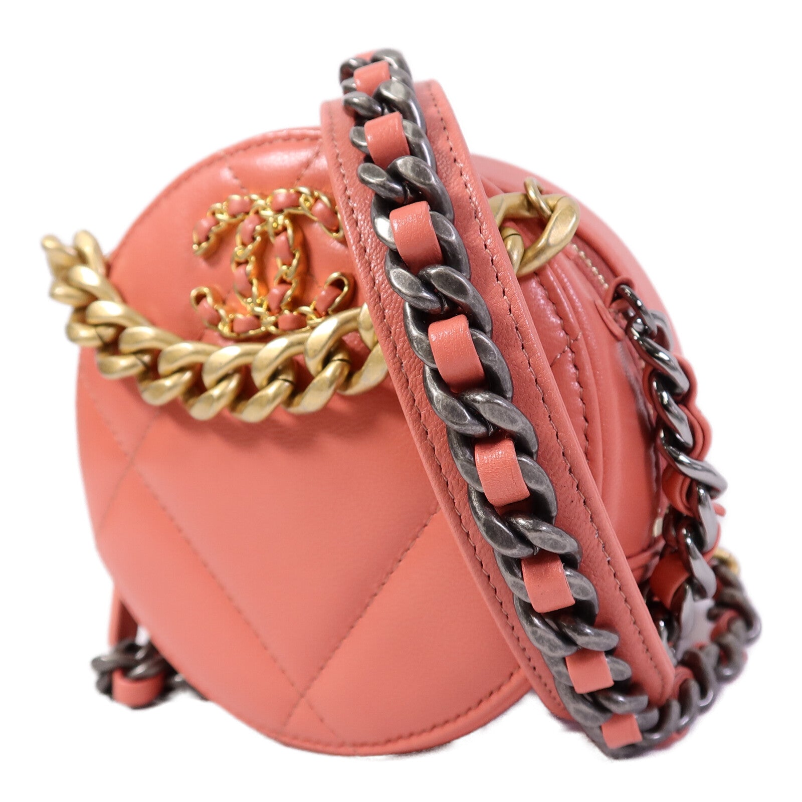 CHANEL 羊皮皮革Chanel 19 Clutch Bag鏈帶肩背袋