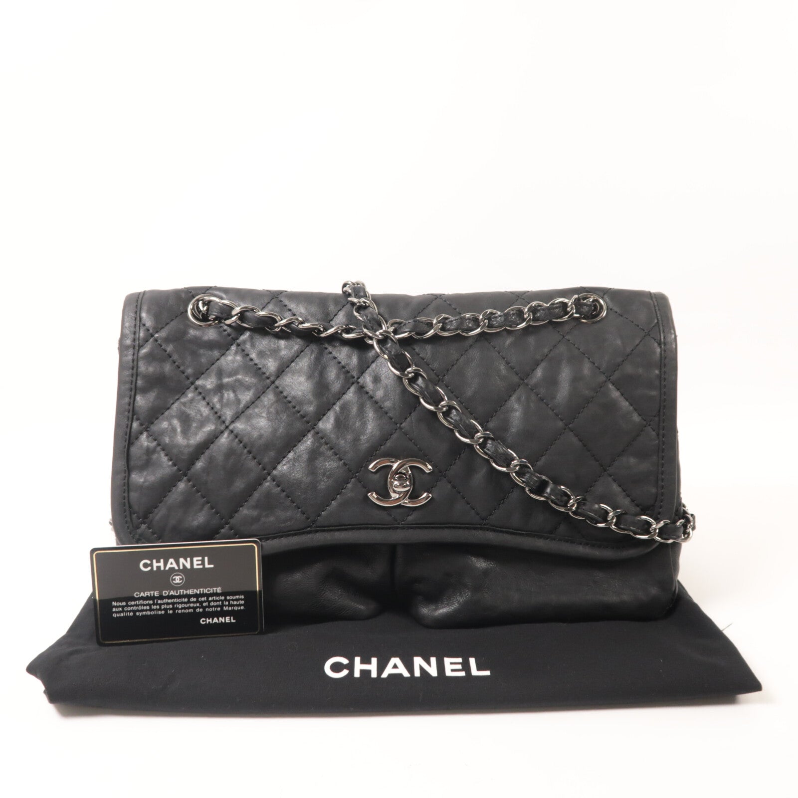 CHANEL 牛皮皮革Chain Shoulder鏈帶肩背袋