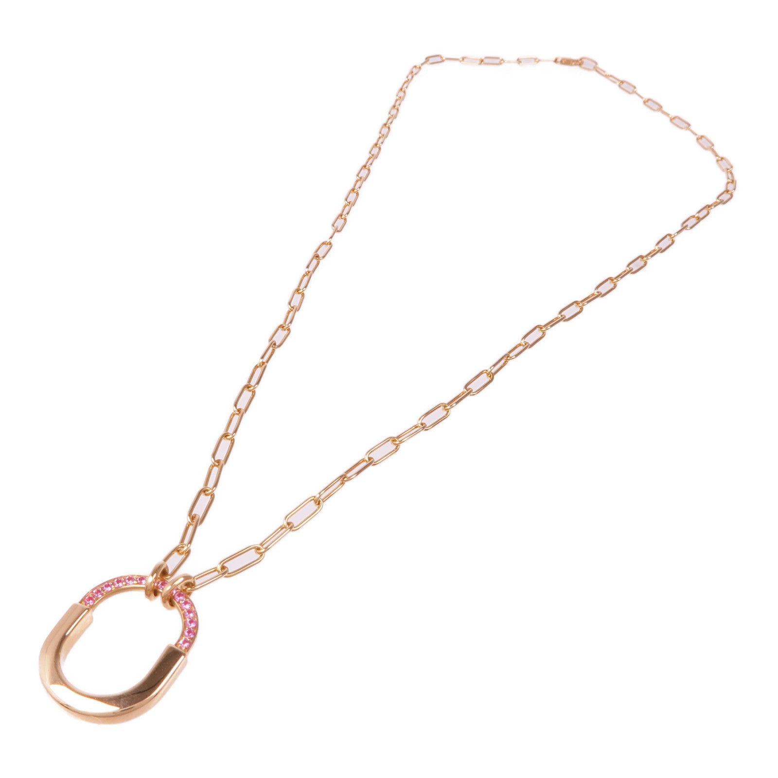 TIFFANY＆CO 18K玫瑰金Lock Small Pendant項鍊