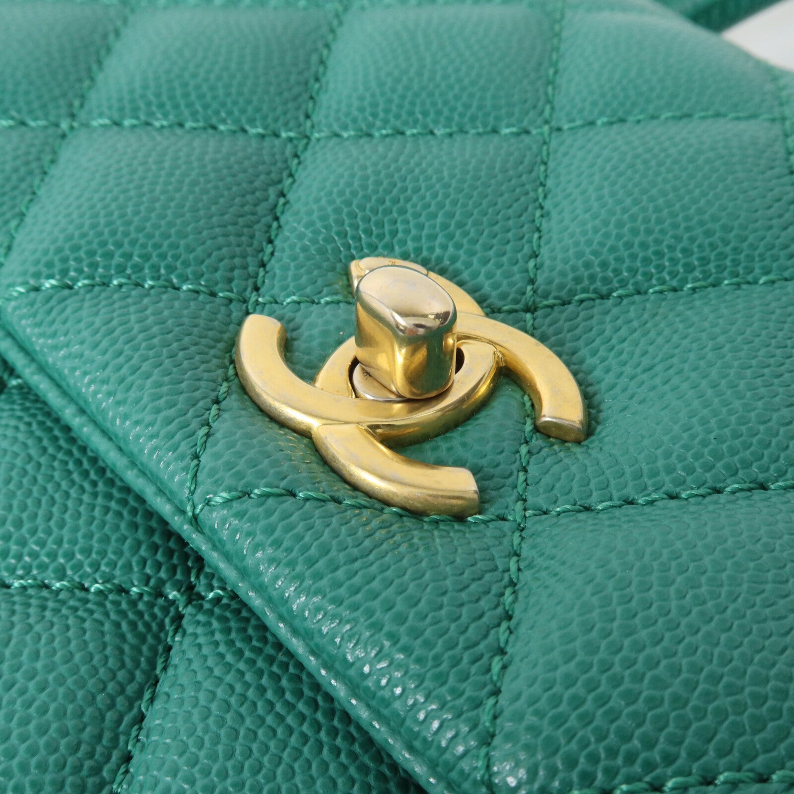 CHANEL 牛皮皮革Coco Handle Small鏈帶手挽肩背兩用袋