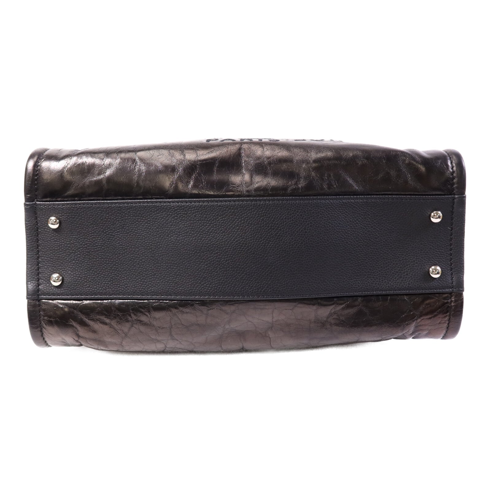 CHANEL 牛皮皮革Deauville Tote Bag銀扣手挽袋