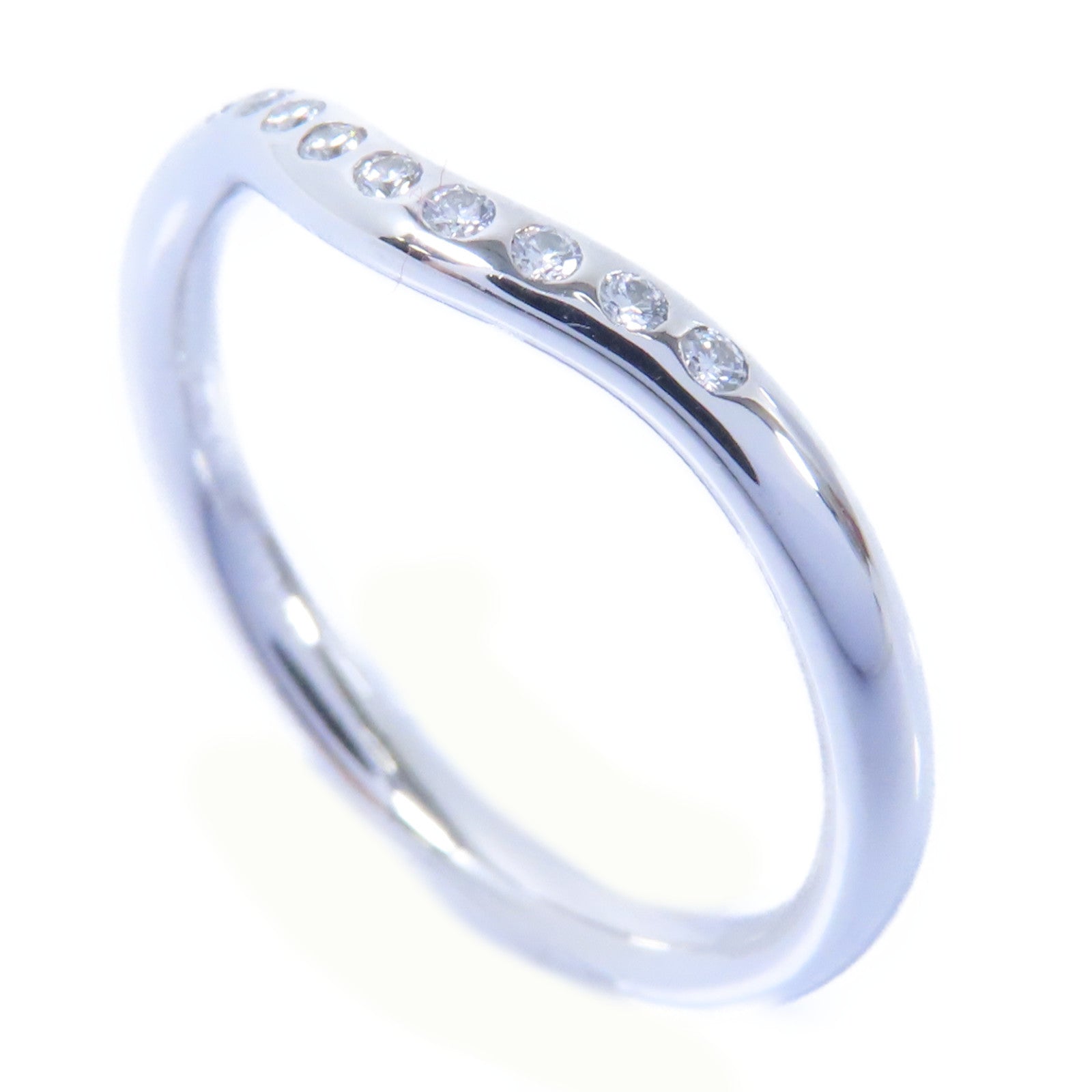 TIFFANY＆CO 【激減優惠】PT950鉑金Diamond Wedding Band Ring 0.06ct鑽石戒指US#5.25