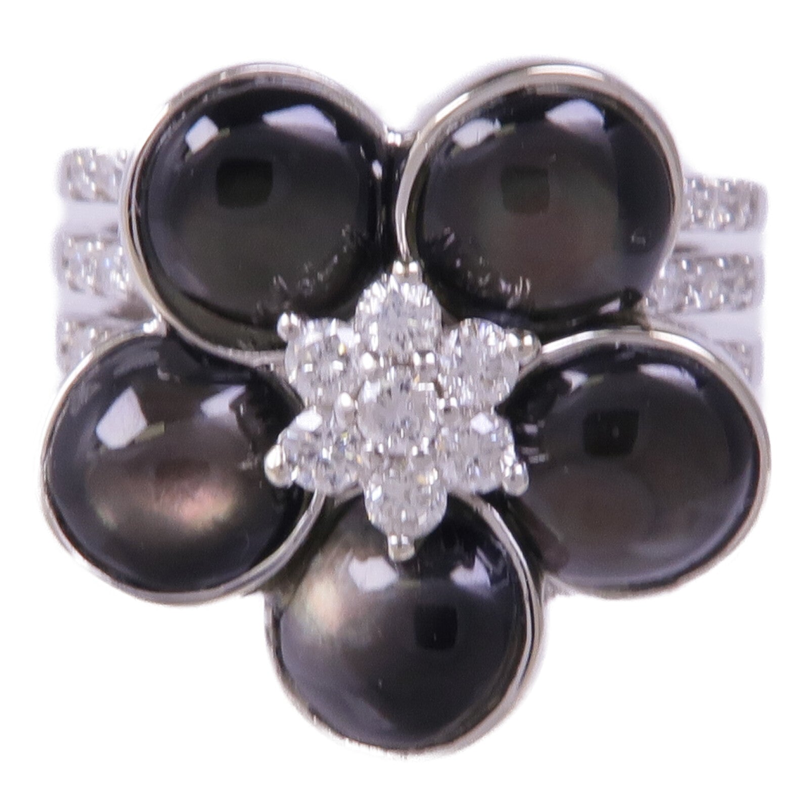 JEWELRY 18K白金Sapphire Diamond Ring藍寶石/鑽石戒指US#5.25