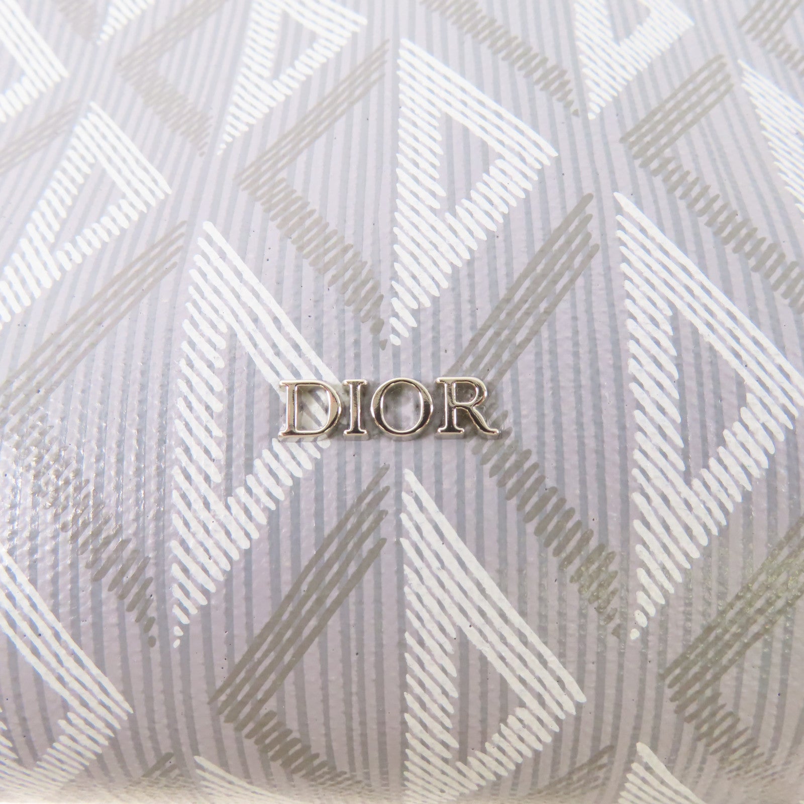 Dior 塗層帆布Shoulder Bag銀扣肩背袋