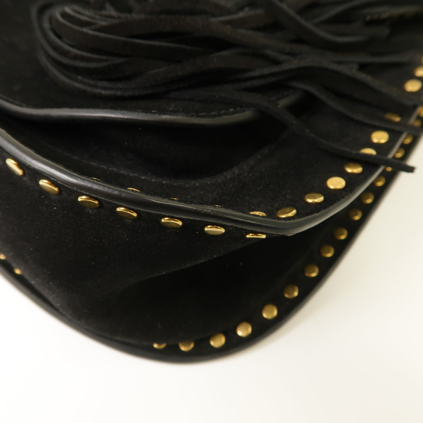 Chloe 【激減優惠】麂皮皮革Hudson Shoulder Bag金扣肩背袋黒色
