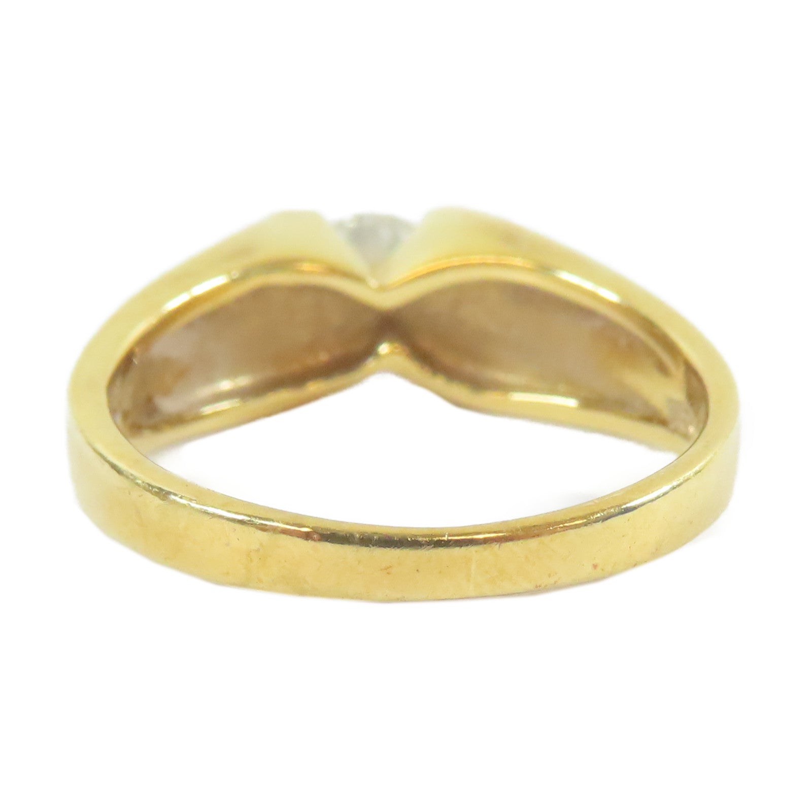 JEWELRY 【激減優惠】18K黃金Diamond Ring0.41ct鑽石戒指US#4.75