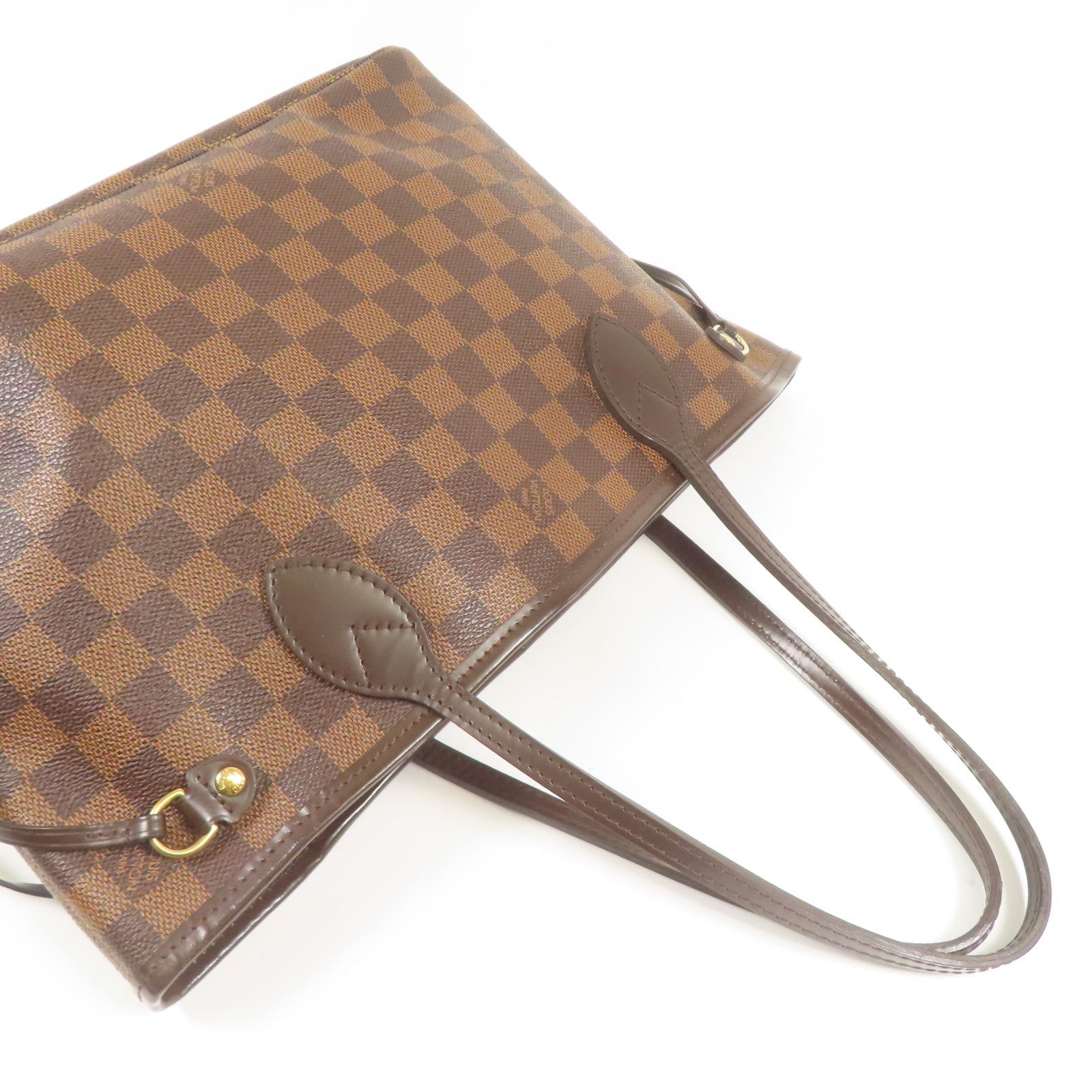 LOUIS VUITTON LV GHW Neverfull PM Tote Bag M40155 Damier Ebene Brown