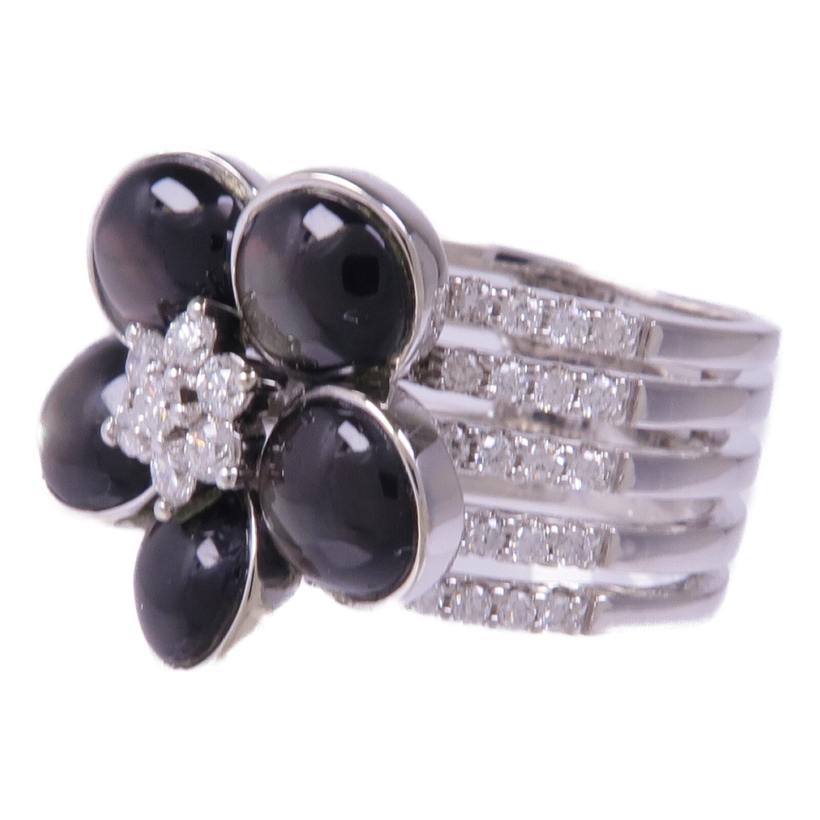 JEWELRY 18K白金Sapphire Diamond Ring藍寶石/鑽石戒指US#5.25