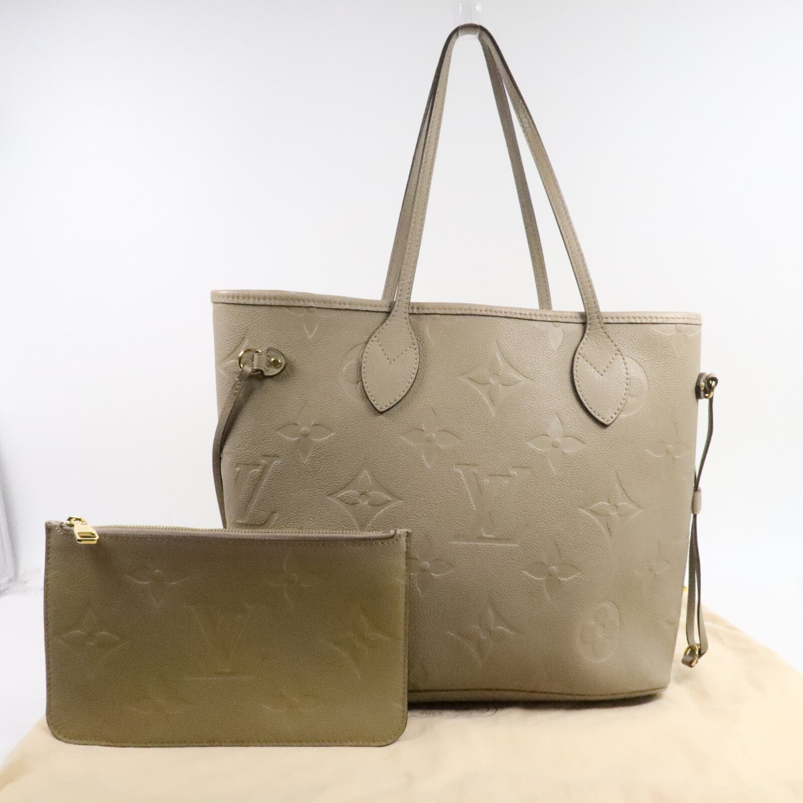 LOUIS VUITTON Monogram Empreinte Neverfull MM肩背袋