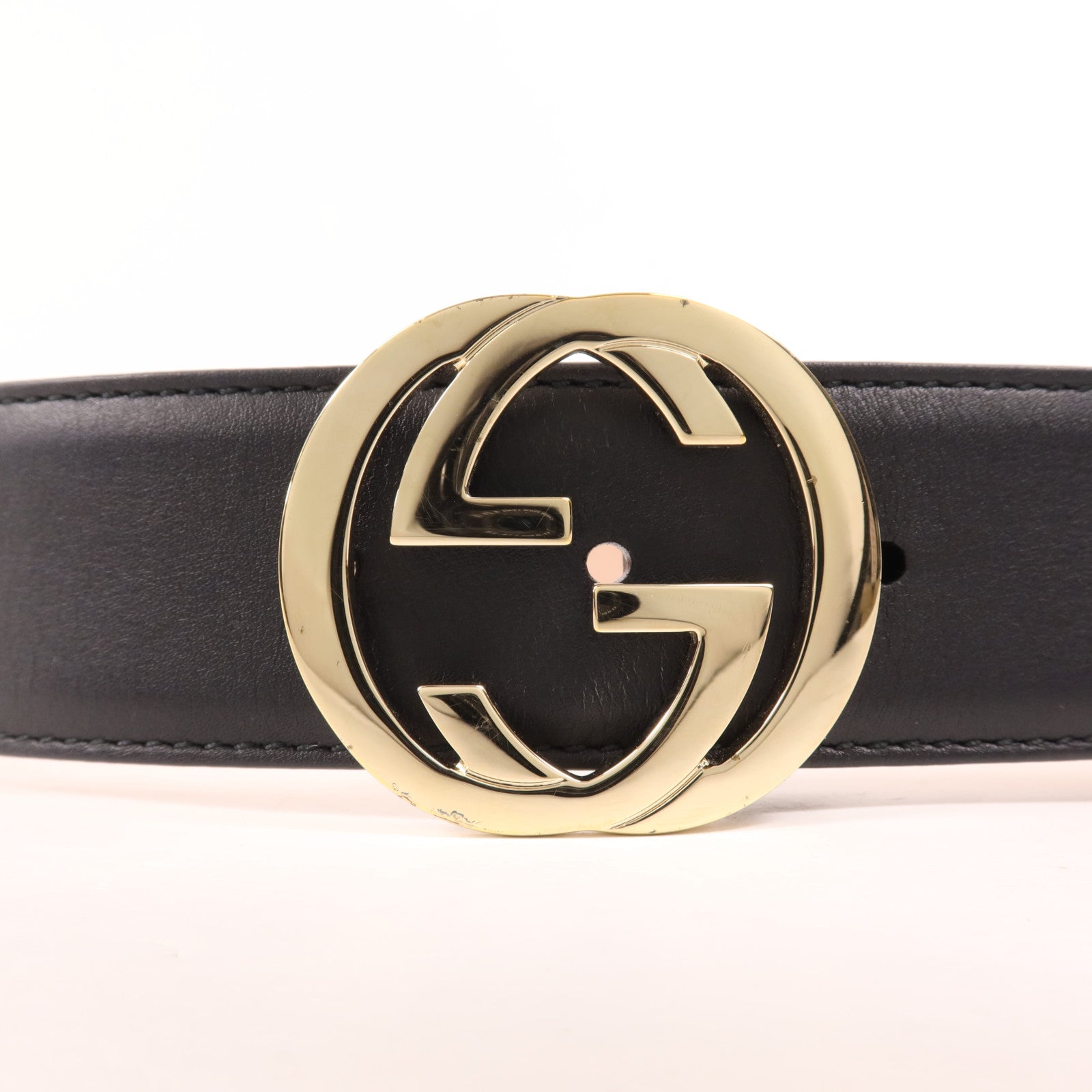 GUCCI 牛皮皮革Belt金扣皮帶