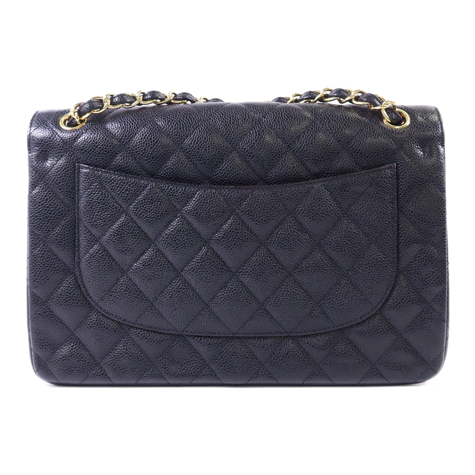 CHANEL 牛皮皮革Large Classic金扣鏈帶肩背袋